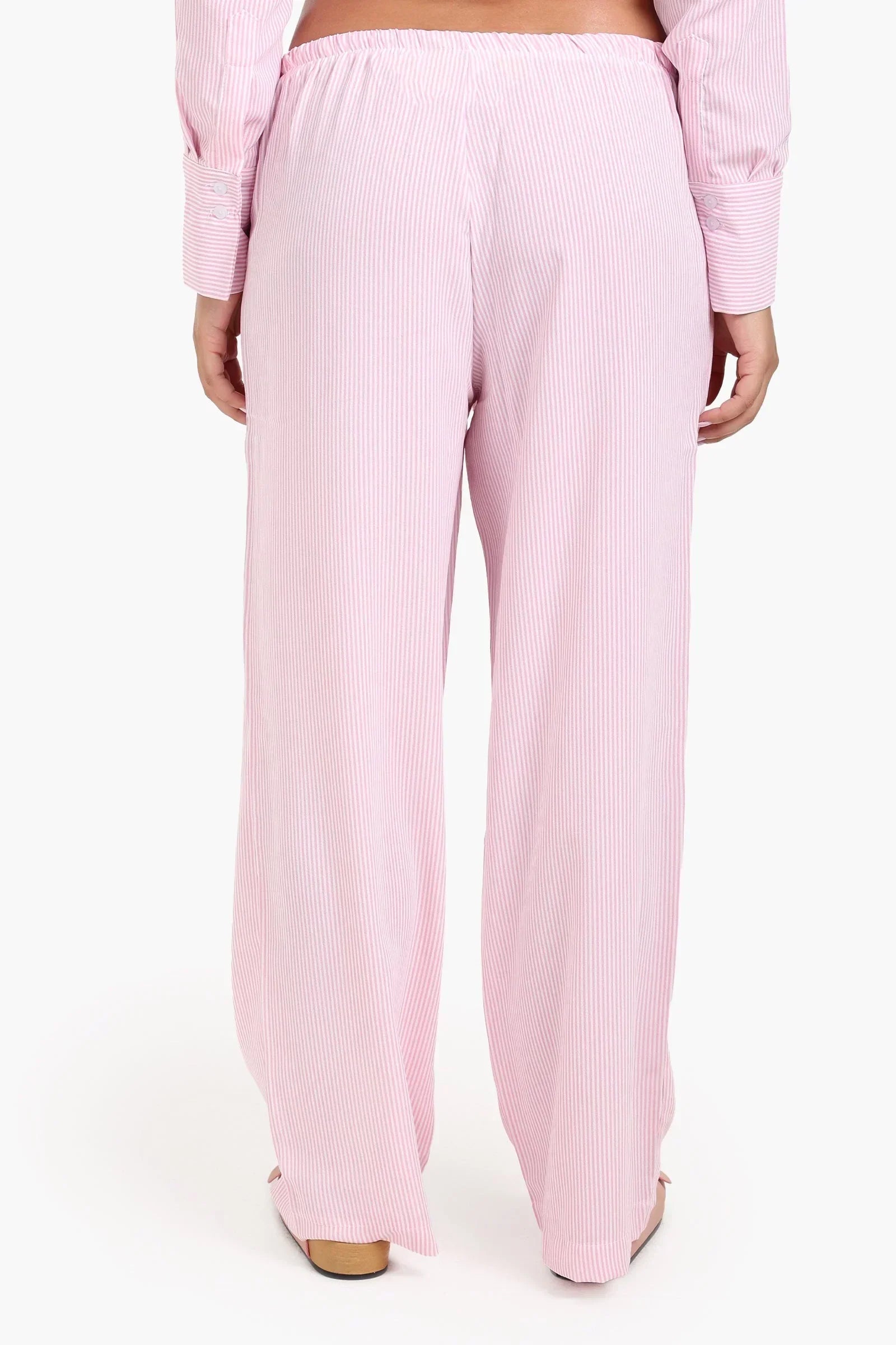 Clue - Striped Elastic Waist Pants 3