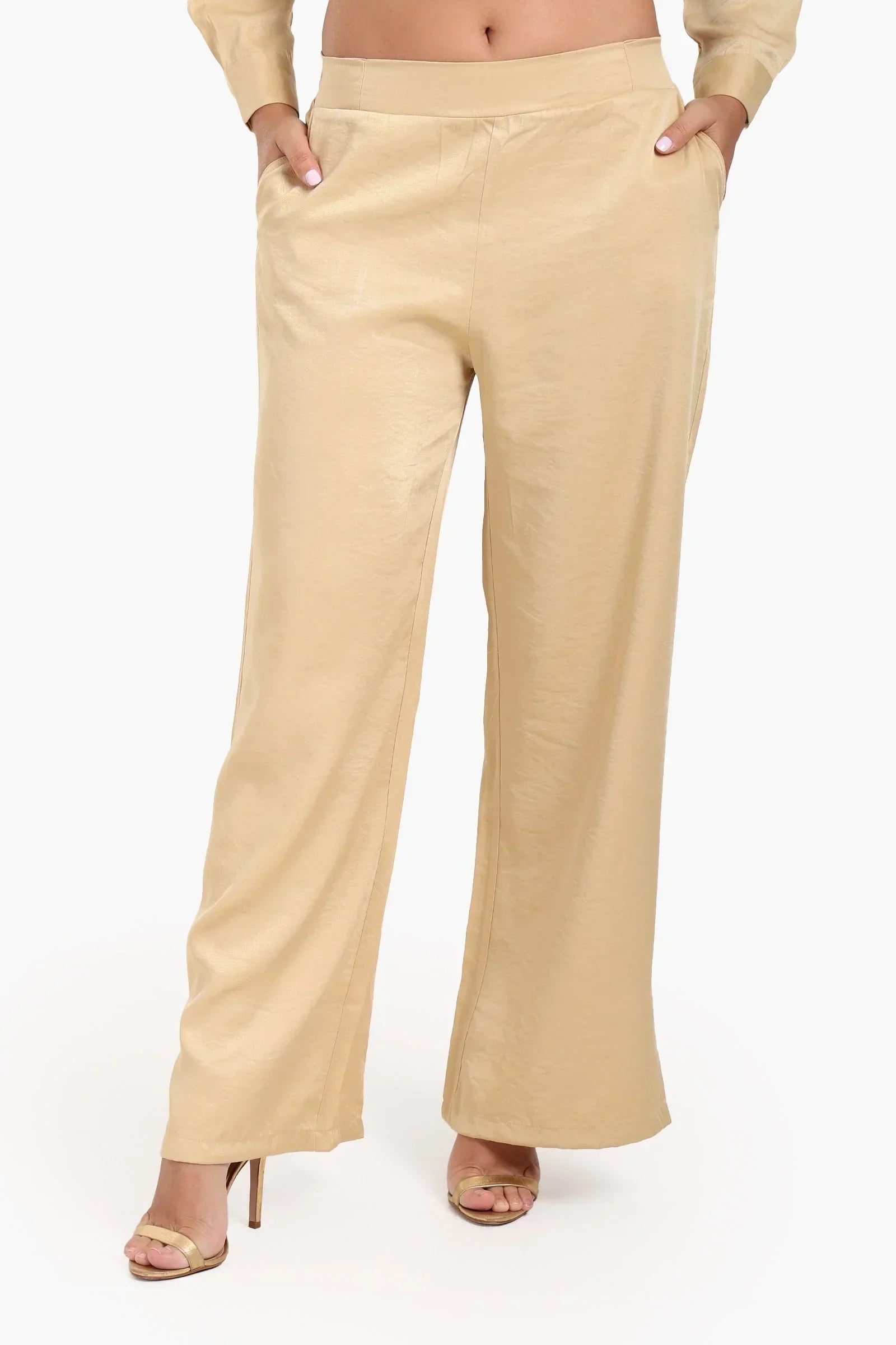 Clue - High Waist Wide-Leg Pants 5