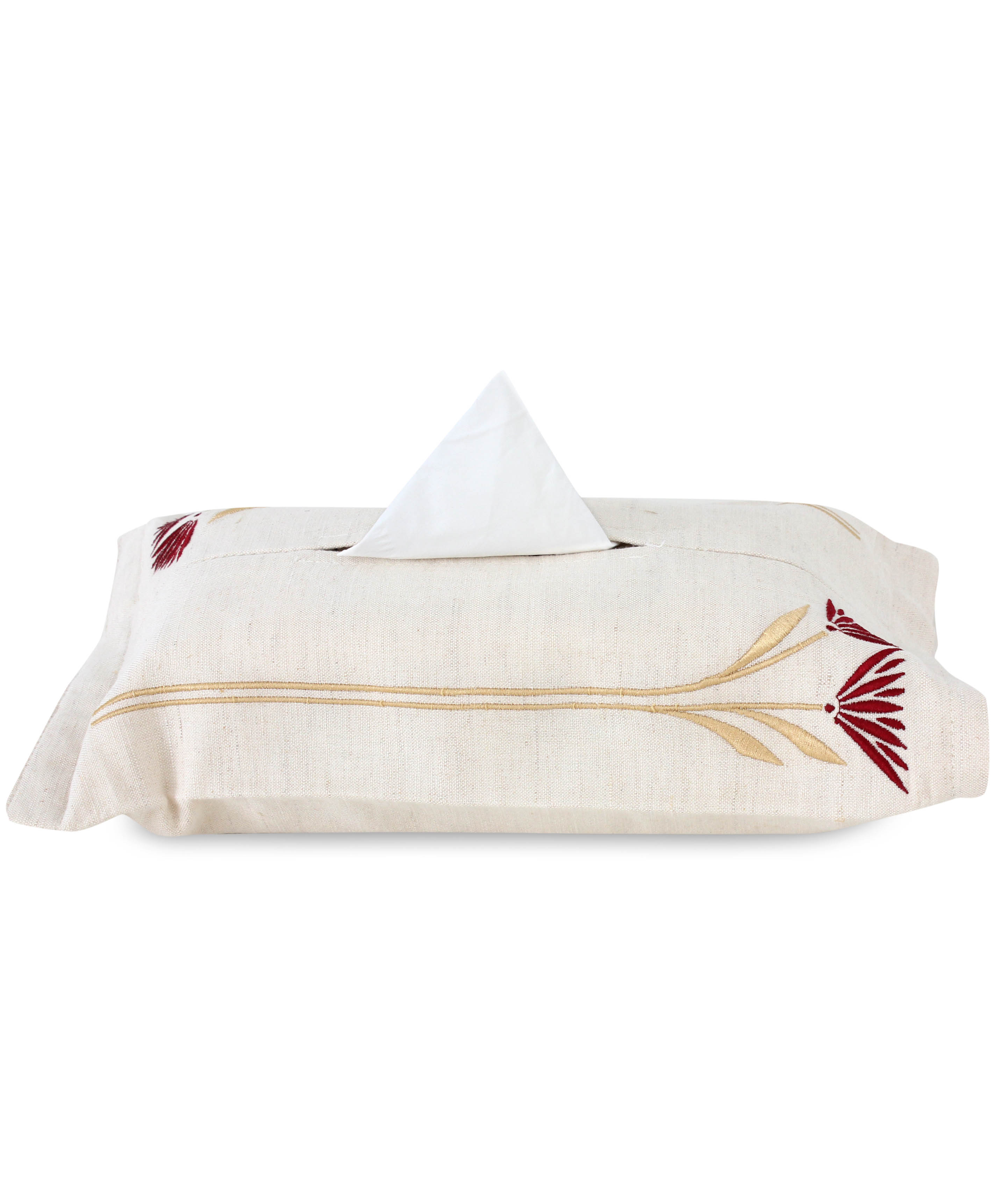 Eternal Lotus Linen Tissue Box Cover - Ticas 1