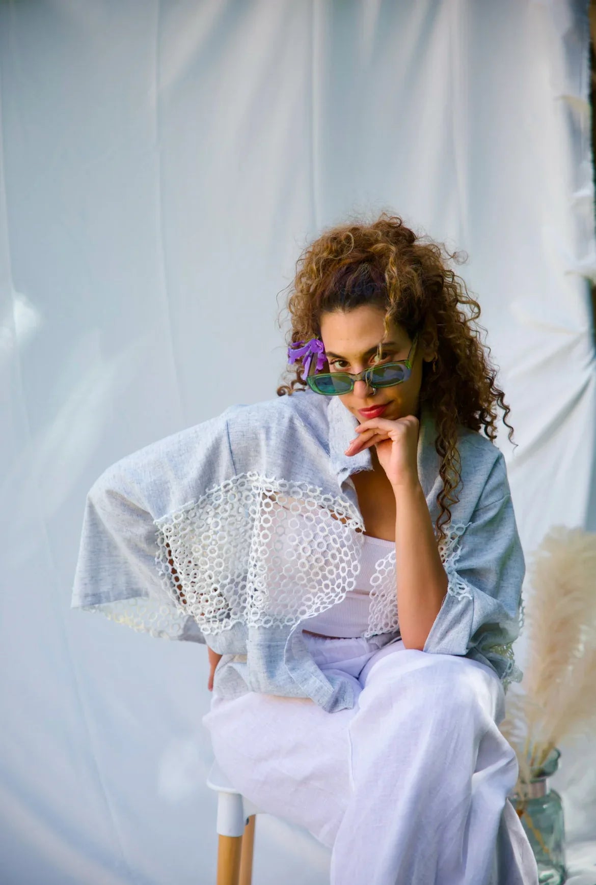 A_Squared_Y - Linen Net Jacket 1