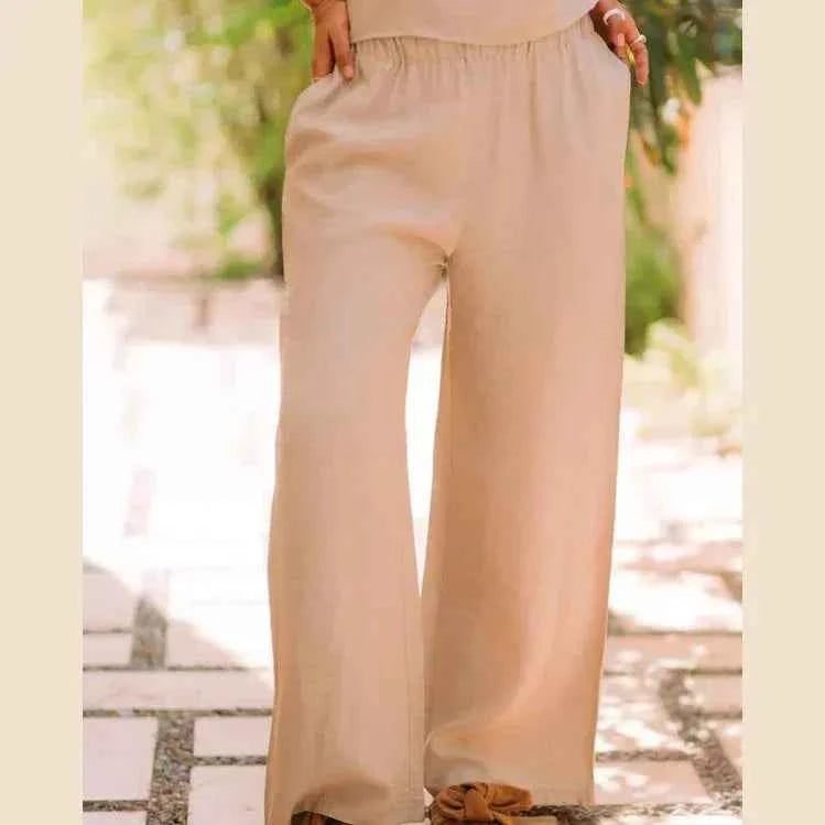 Effortless Style Linen Pants - Kanza
