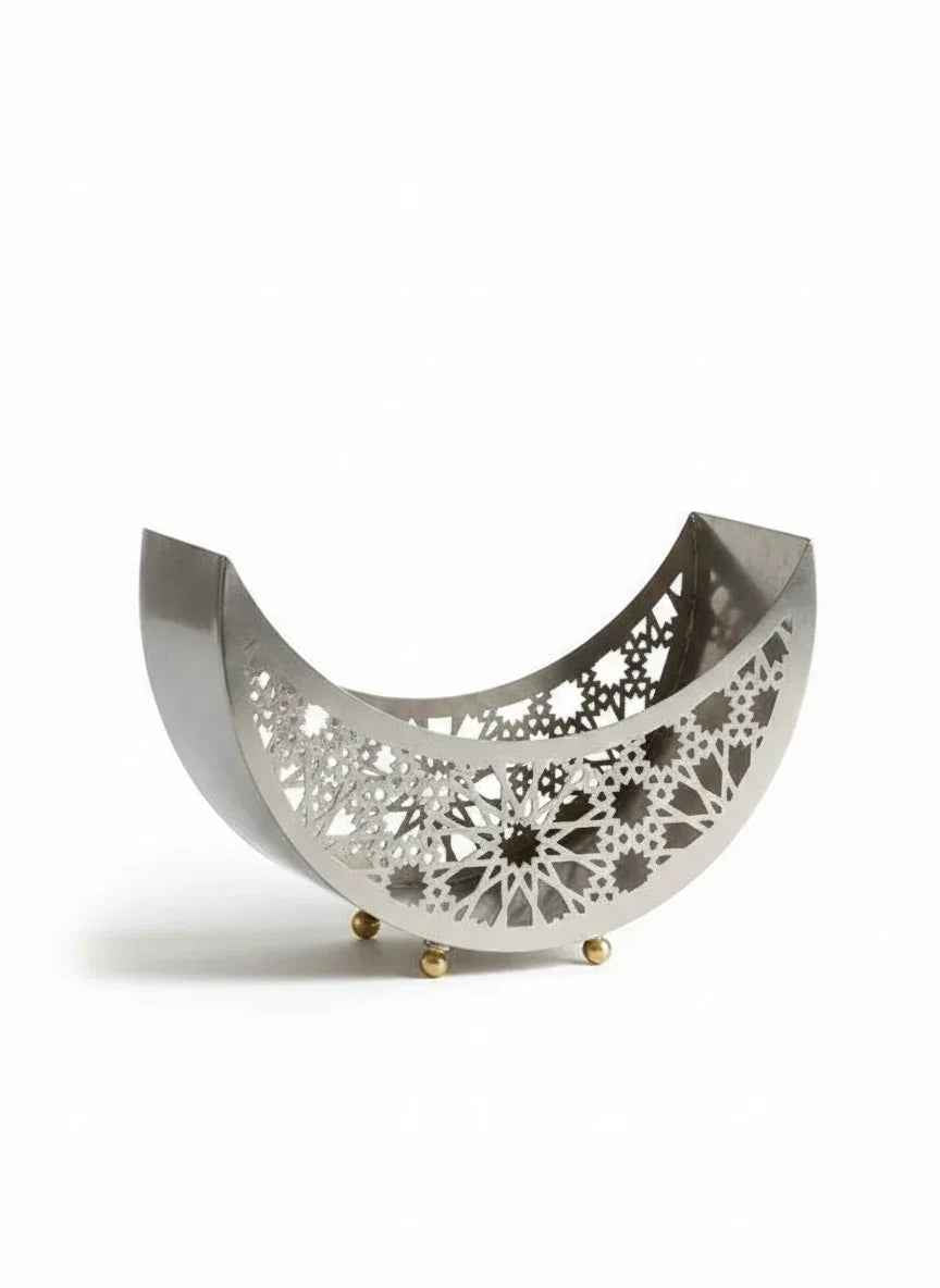Crescent Silver Color Plate Holder - Lavender