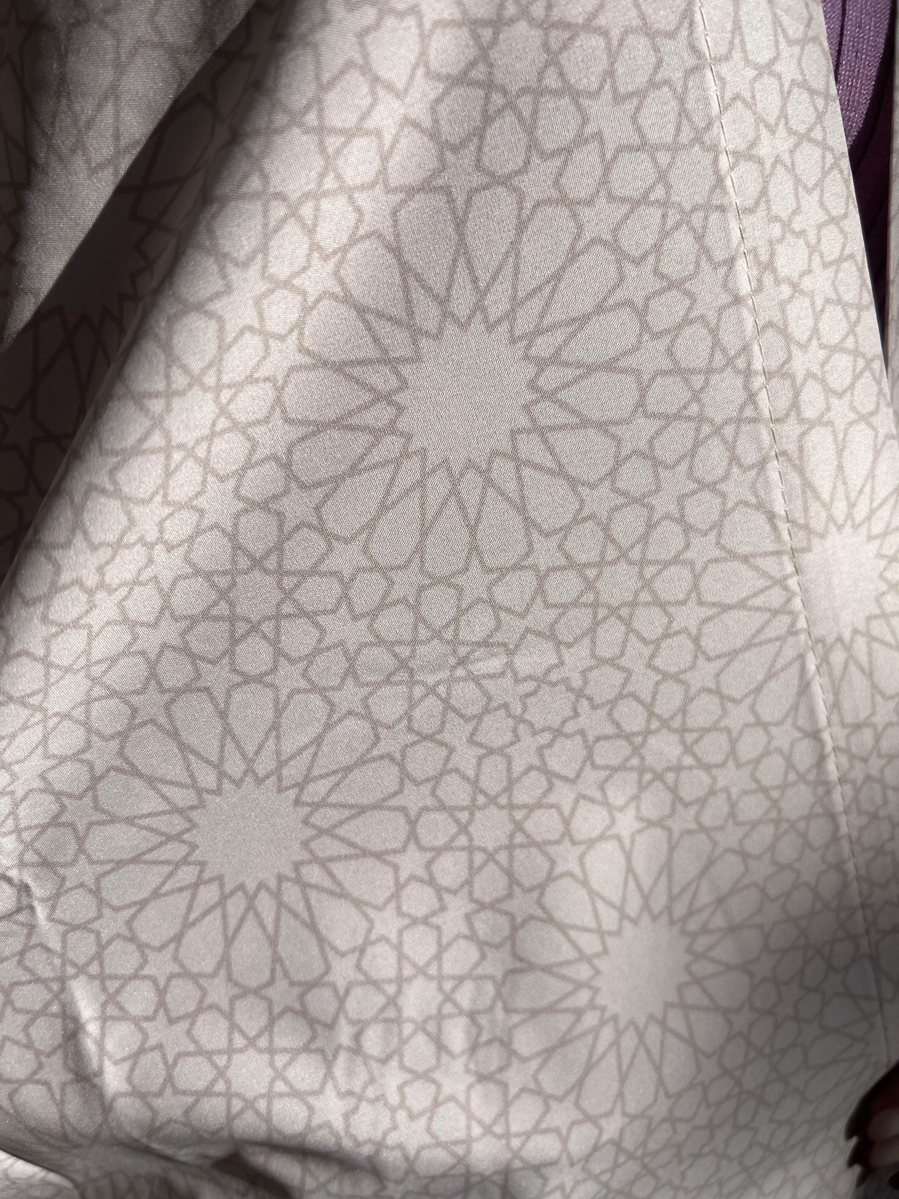 Urbantique - Satin Kaftan with Burgundy Letters 4