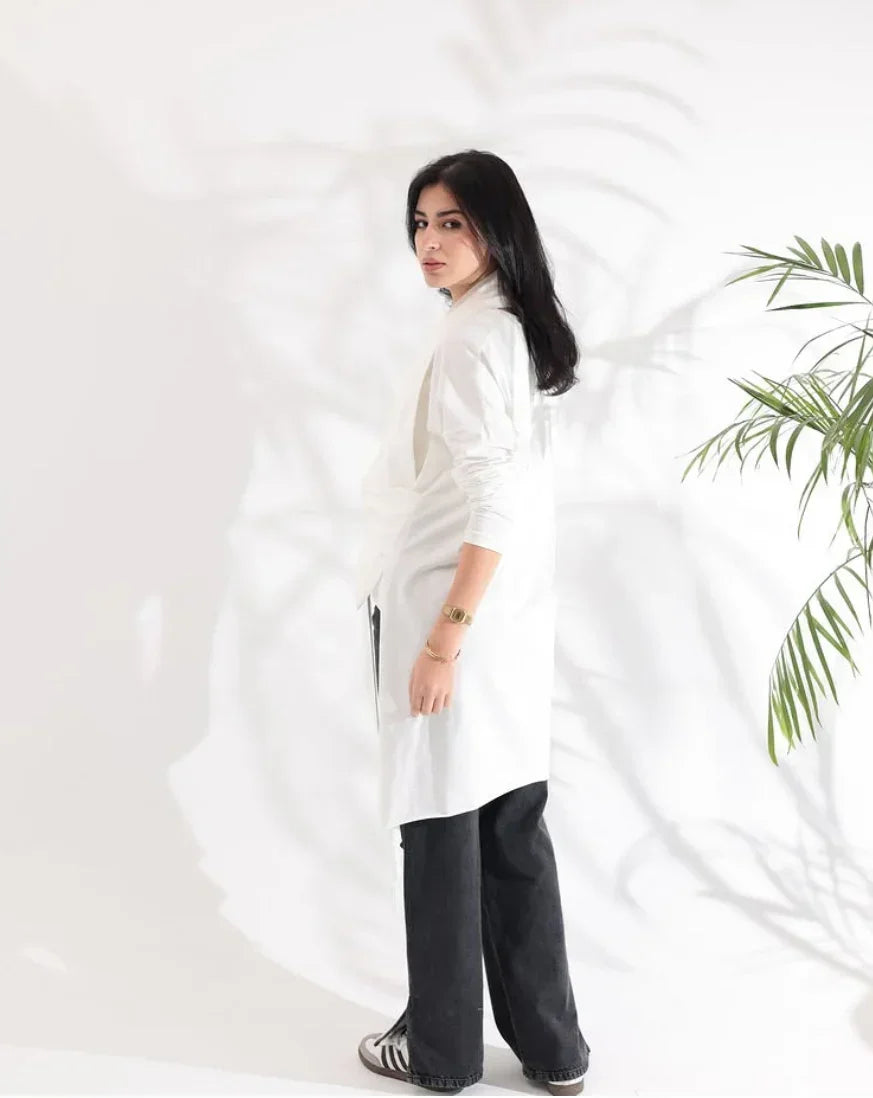 White wrapped T-shirt - A_Squared_Y - Babazzaro