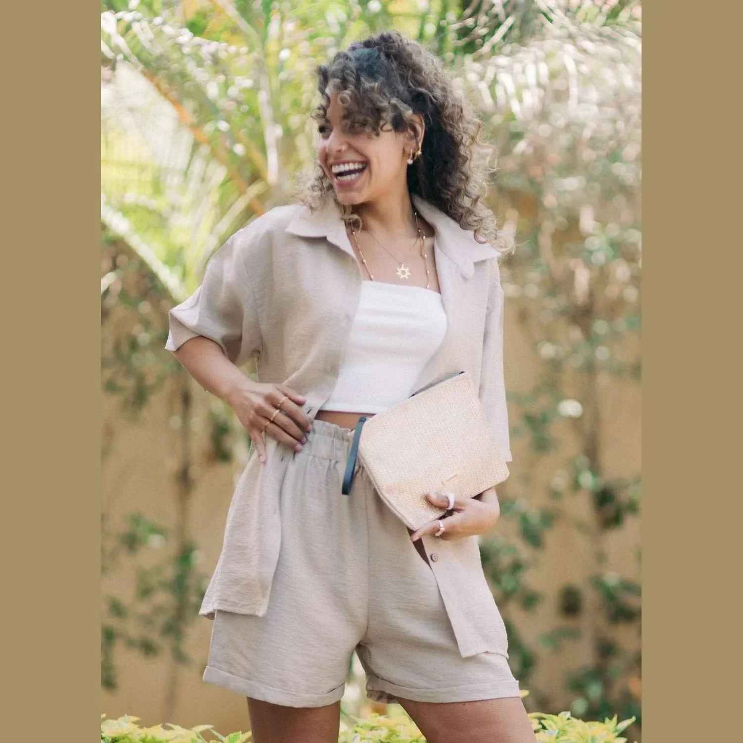 Sleek Linen Shorts - Kanza
