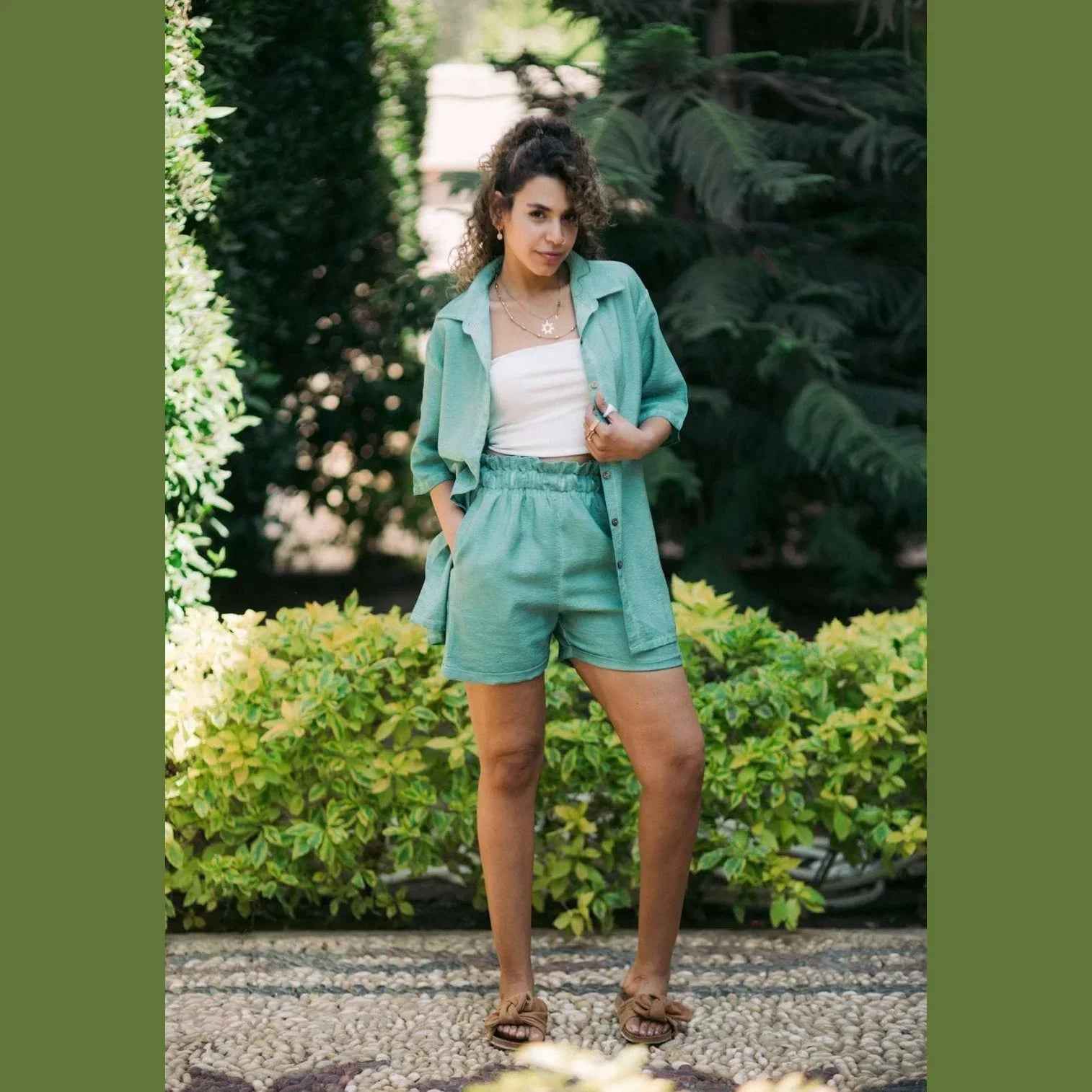 Short Sleeve Minimal Chemise - Kanza
