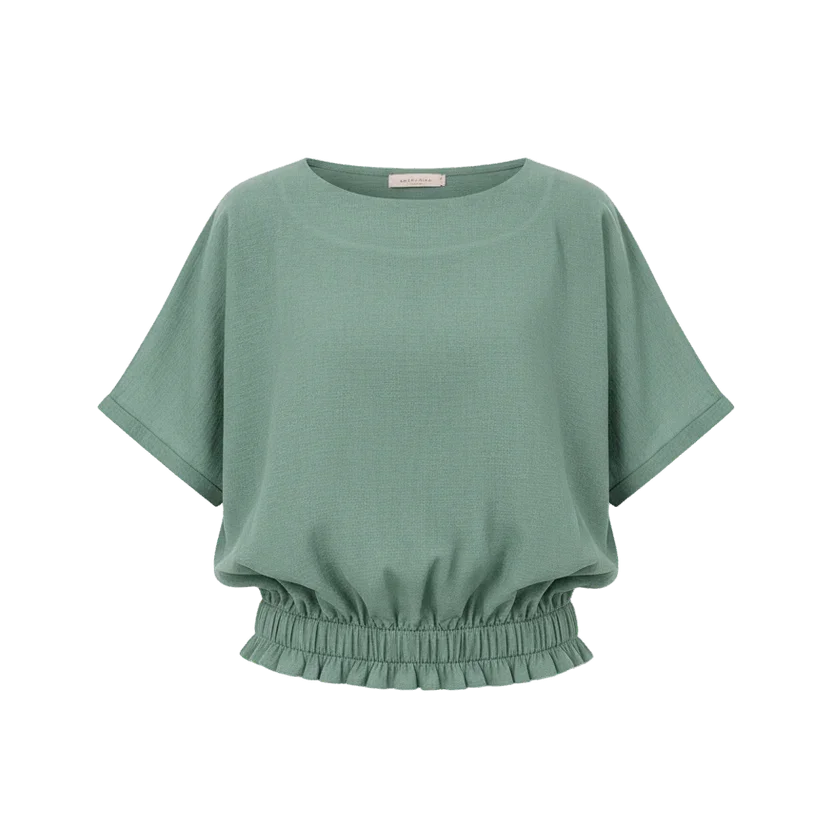 Butterfly-Inspired Linen Top - Kanza