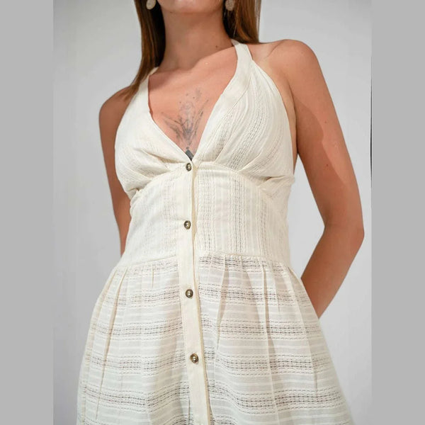 white christmas dresses Camille Halter Neck Maxi Dress