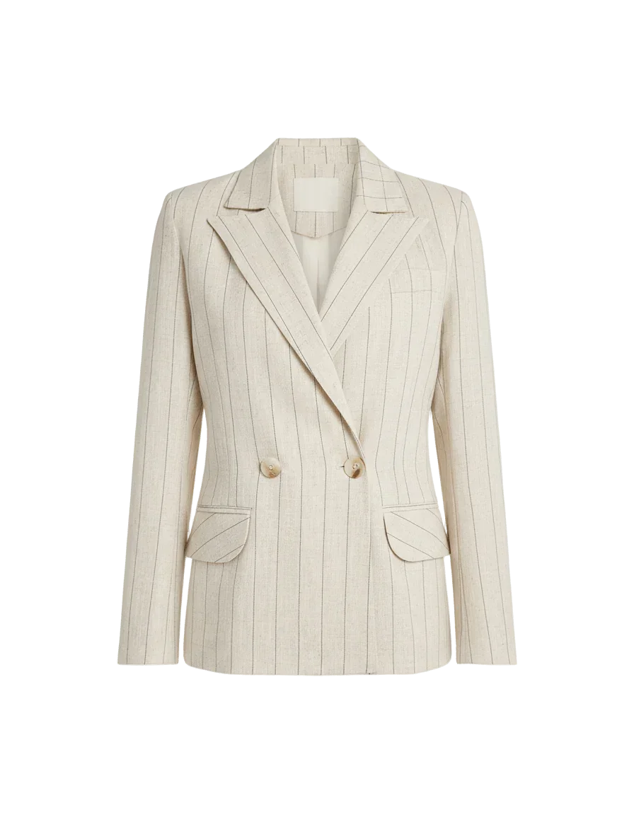 Linen Suit Striped Blazer - KC Shop