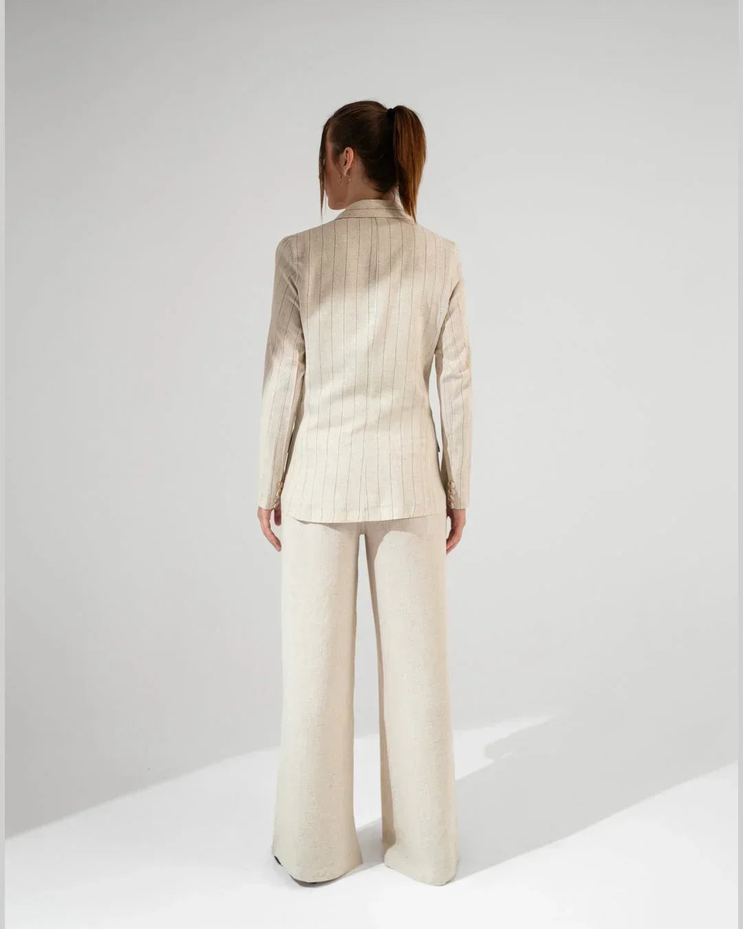 Linen Suit Striped Blazer - KC Shop - Babazzaro