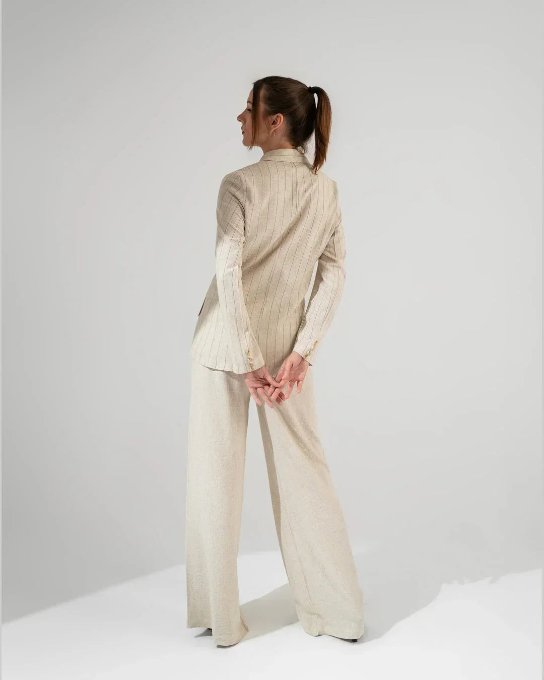 Linen Suit Striped Blazer - KC Shop - Babazzaro