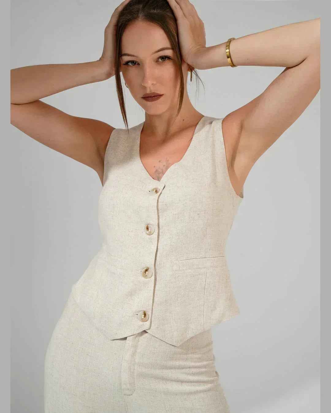 Linen Suit Waistcoat - KC Shop