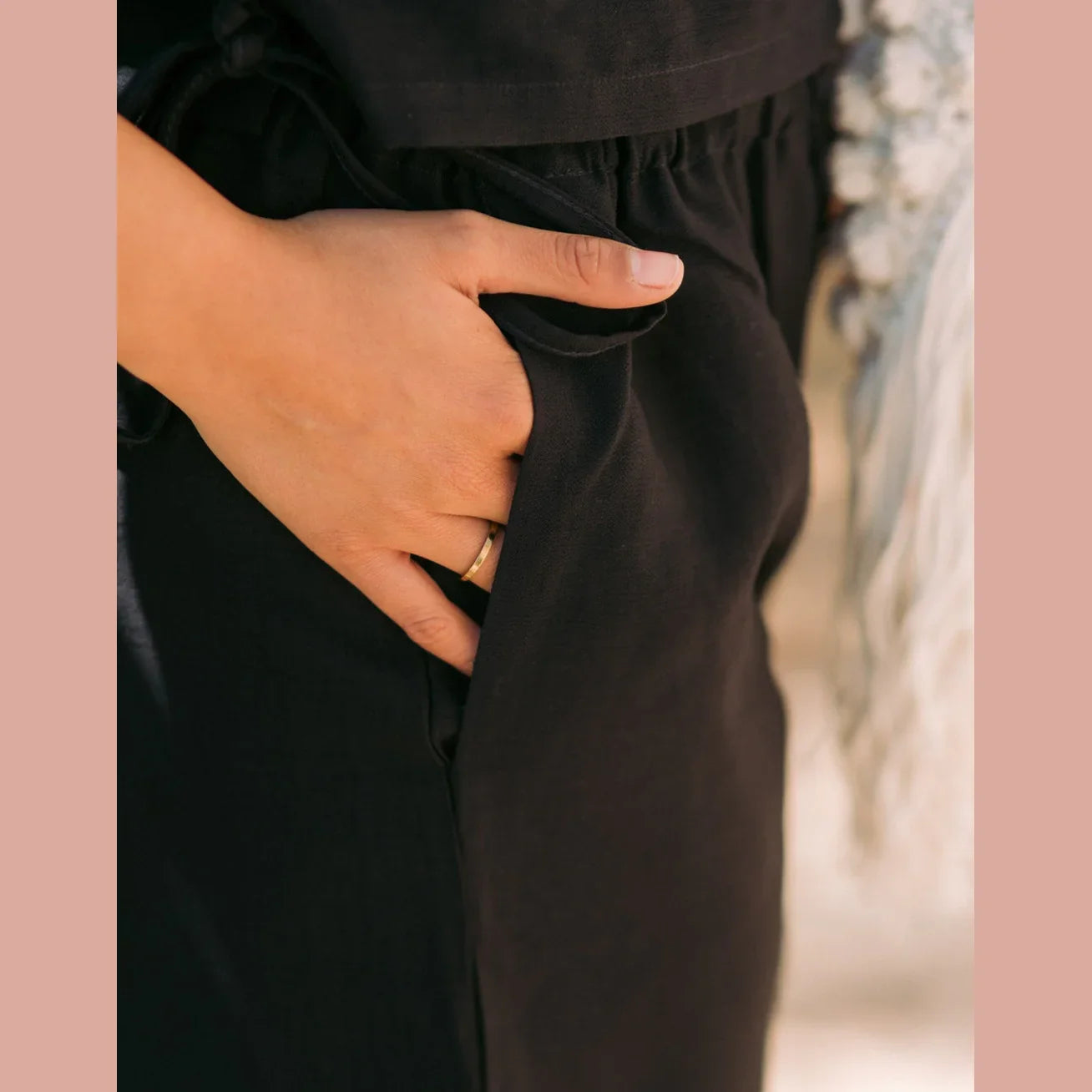 Kanza - Rustic Boho Linen Top with Strings 5