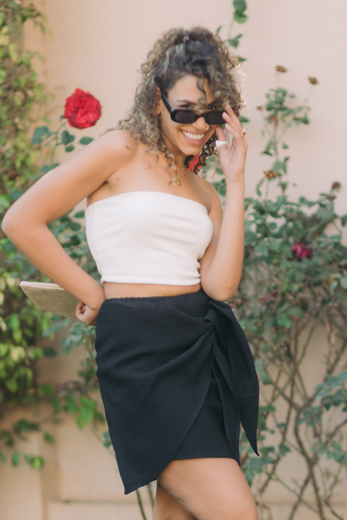 Kanza - Breeze Wrap Short Linen Skirt 5