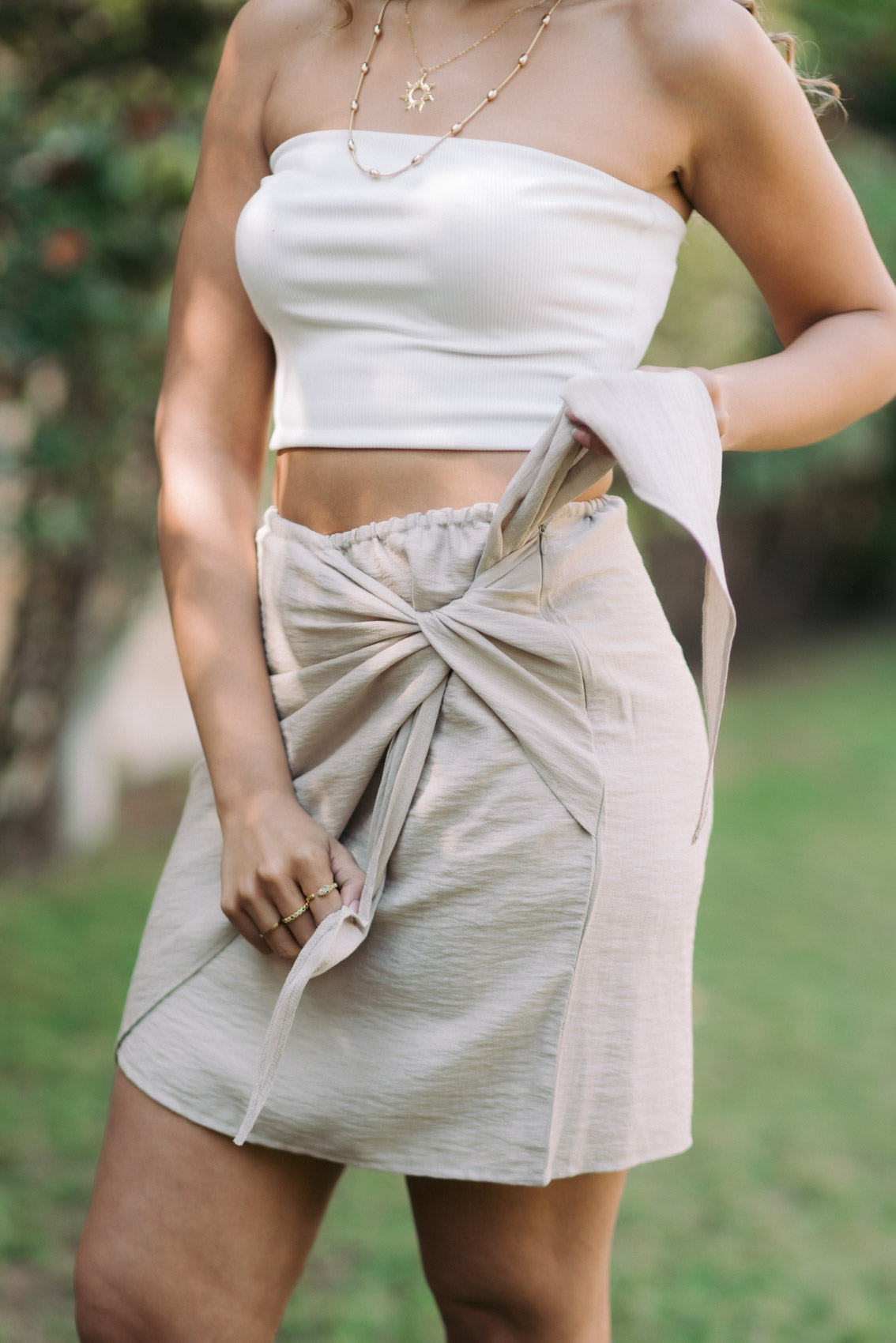 Kanza - Breeze Wrap Short Linen Skirt 4