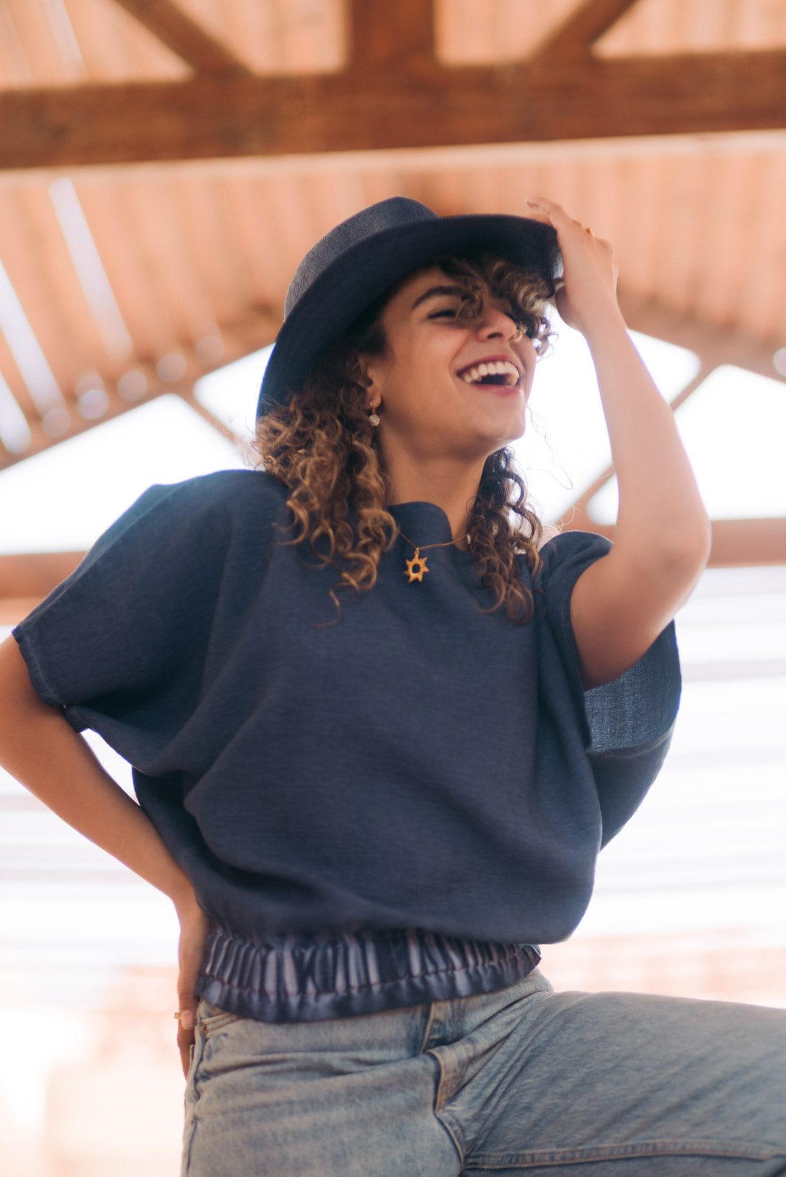Kanza - Butterfly-Inspired Linen Top 5