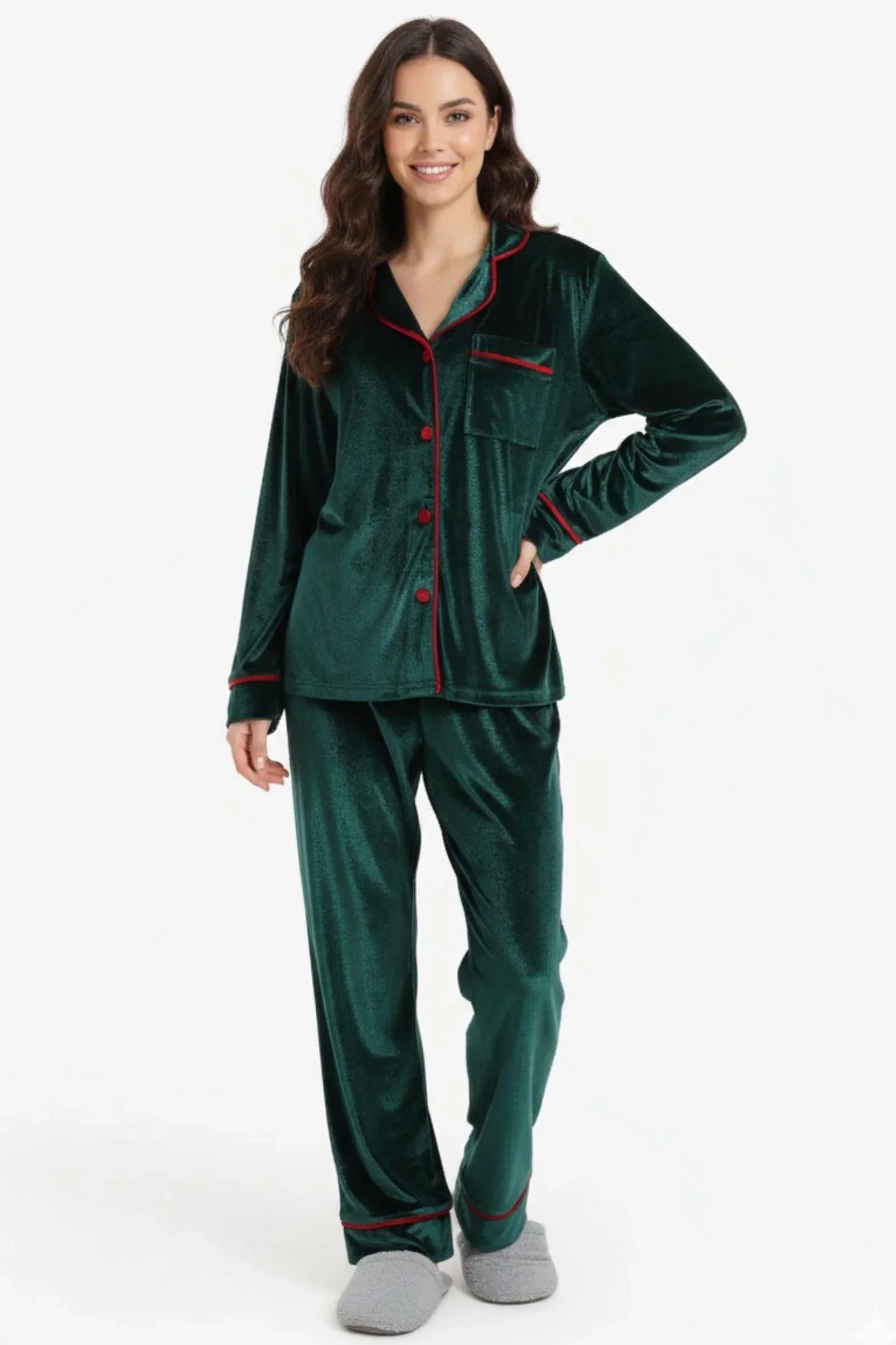 Carina - Pyjama Set with Contrast Piping 1