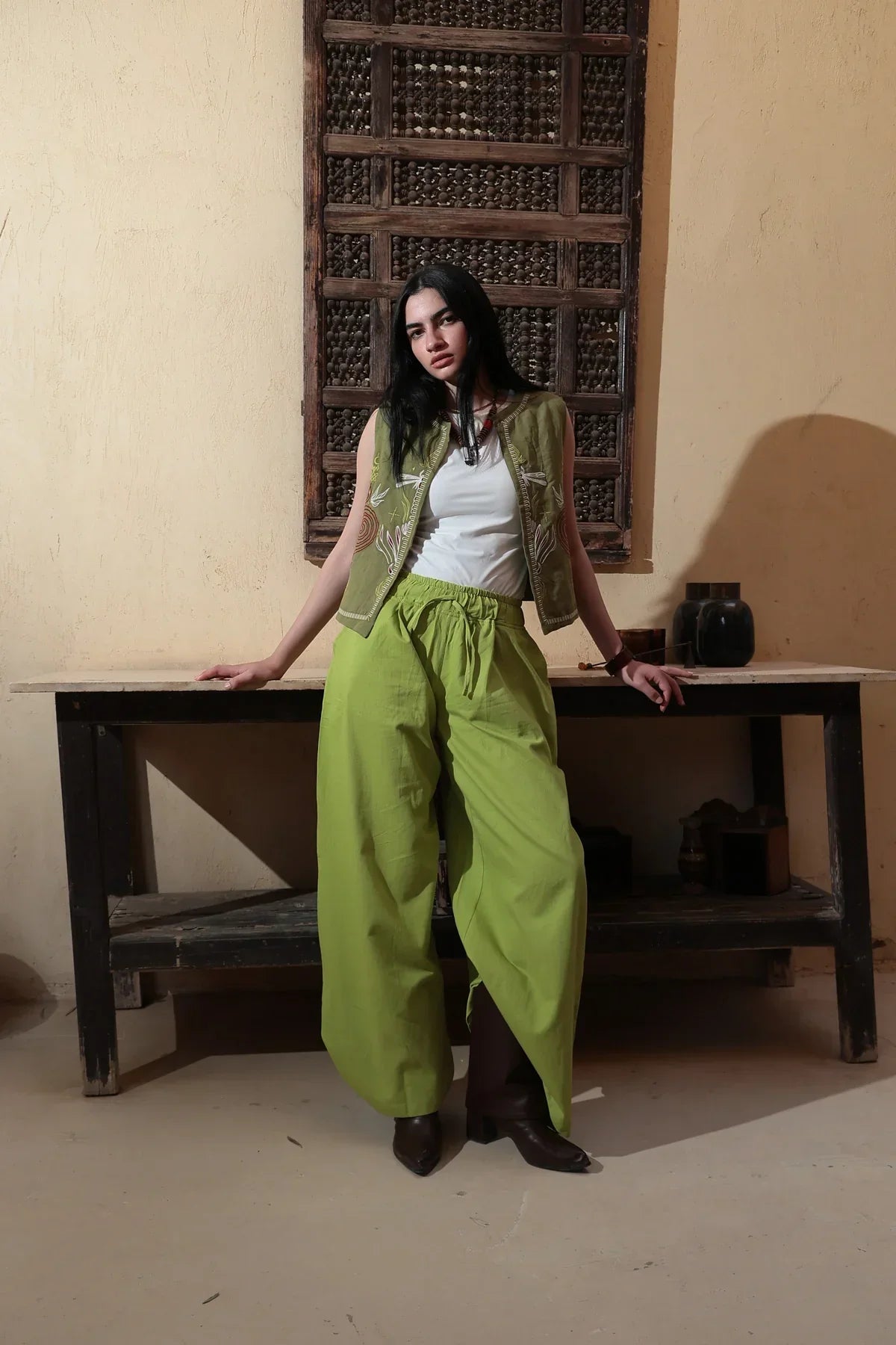 Emotionally Unavailable Lime-Green Pants - Callista 5