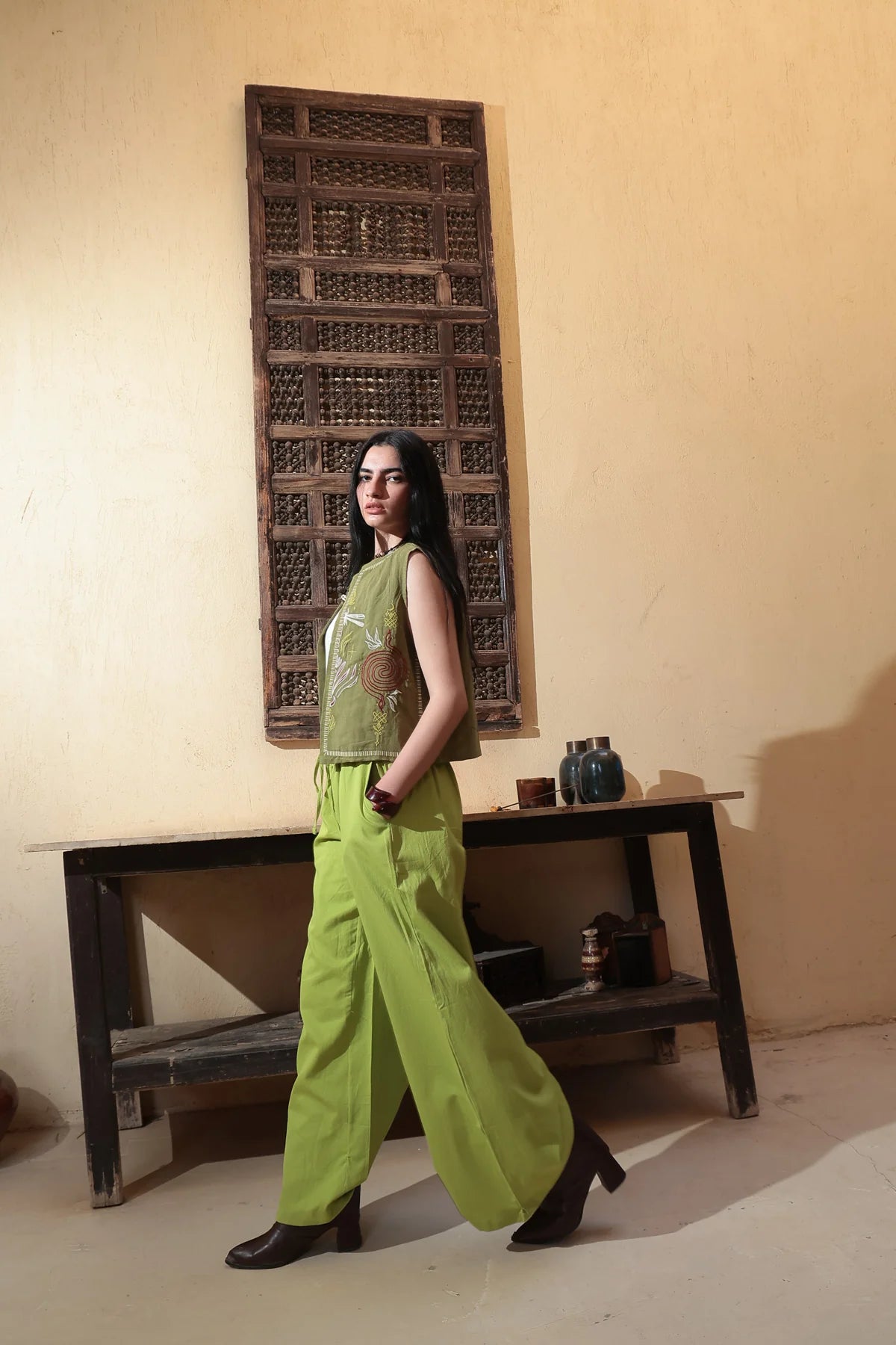 Emotionally Unavailable Lime-Green Pants - Callista