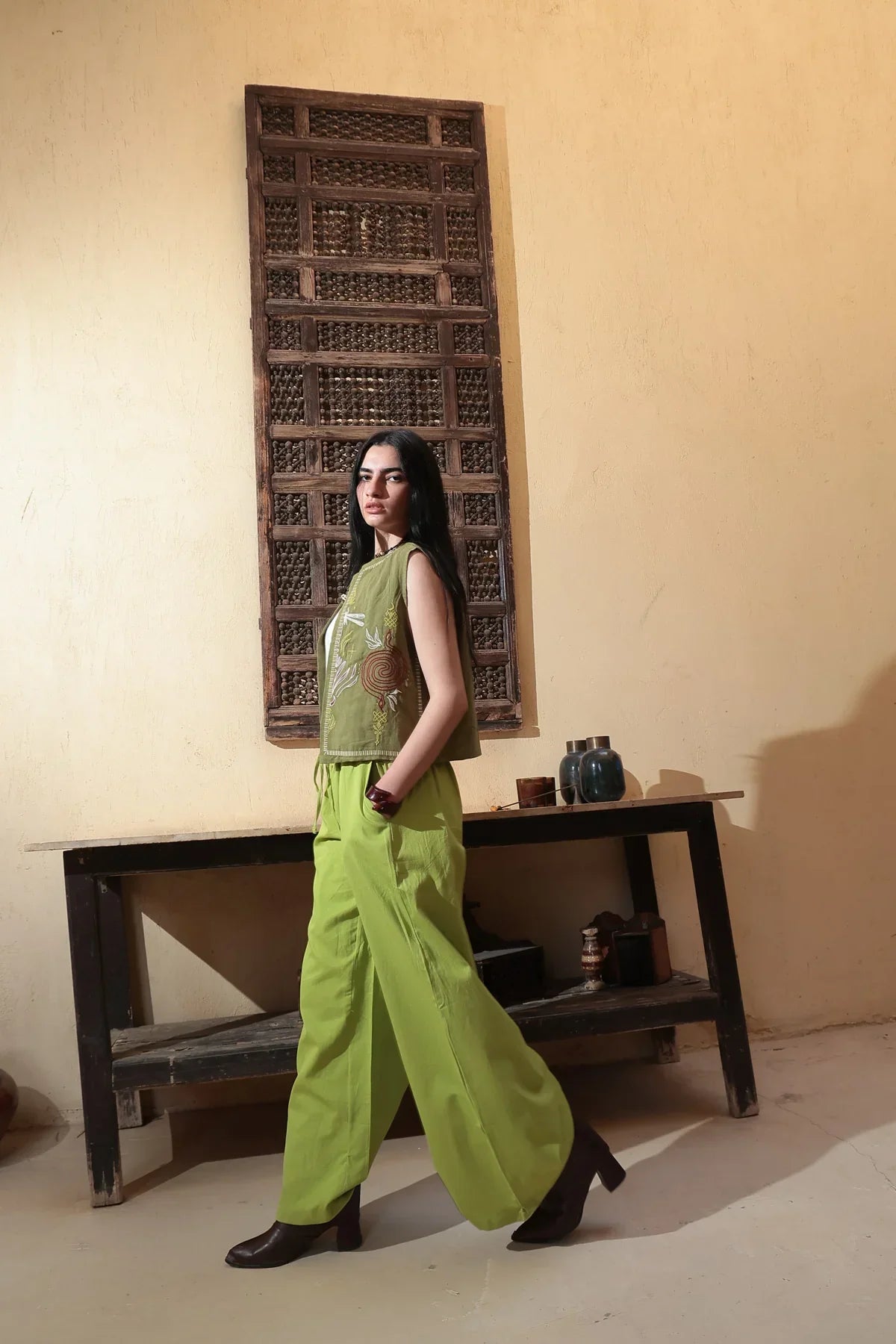 Emotionally Unavailable Lime-Green Pants - Callista 4