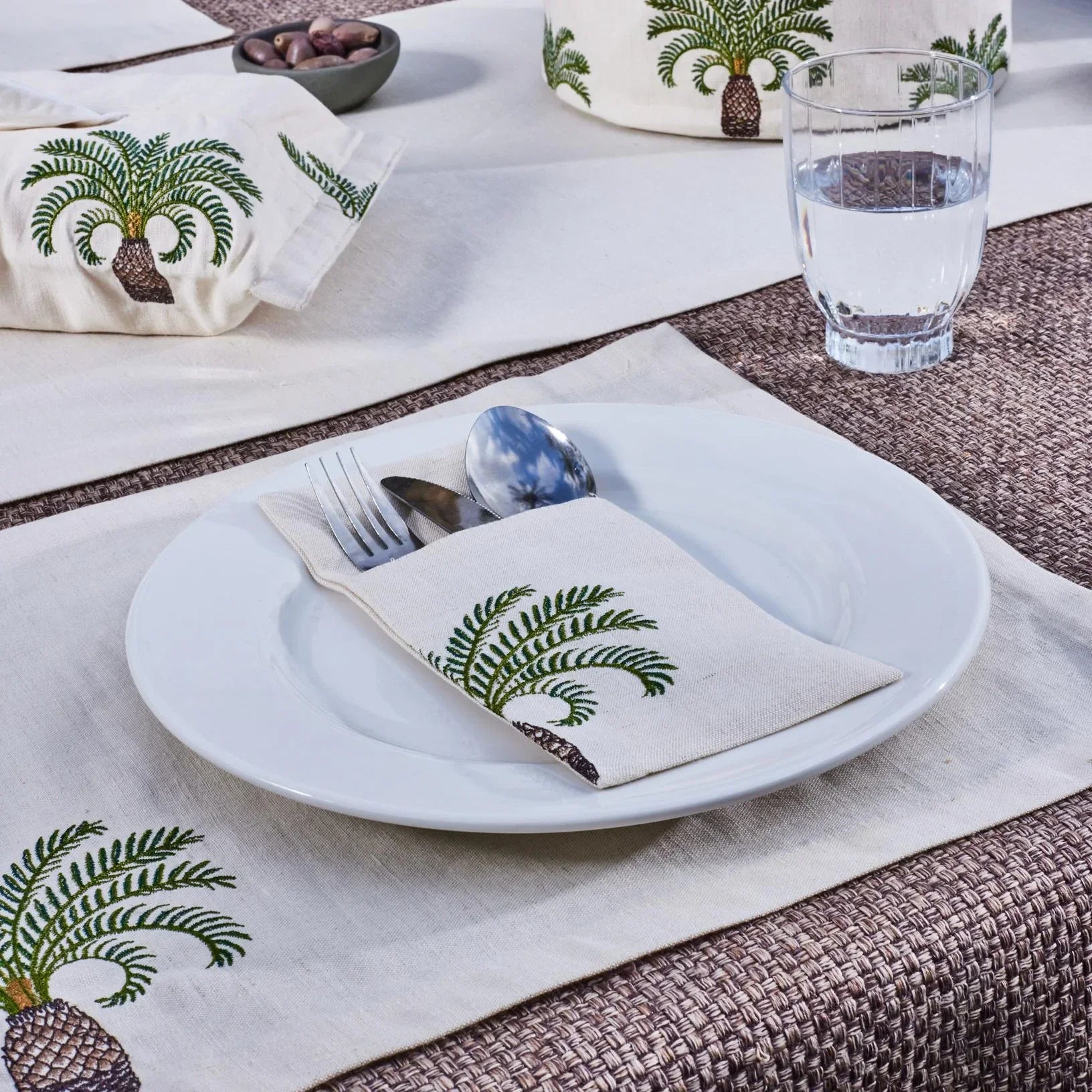 Lina Linen Cutlery Sleeves Set - Ticas