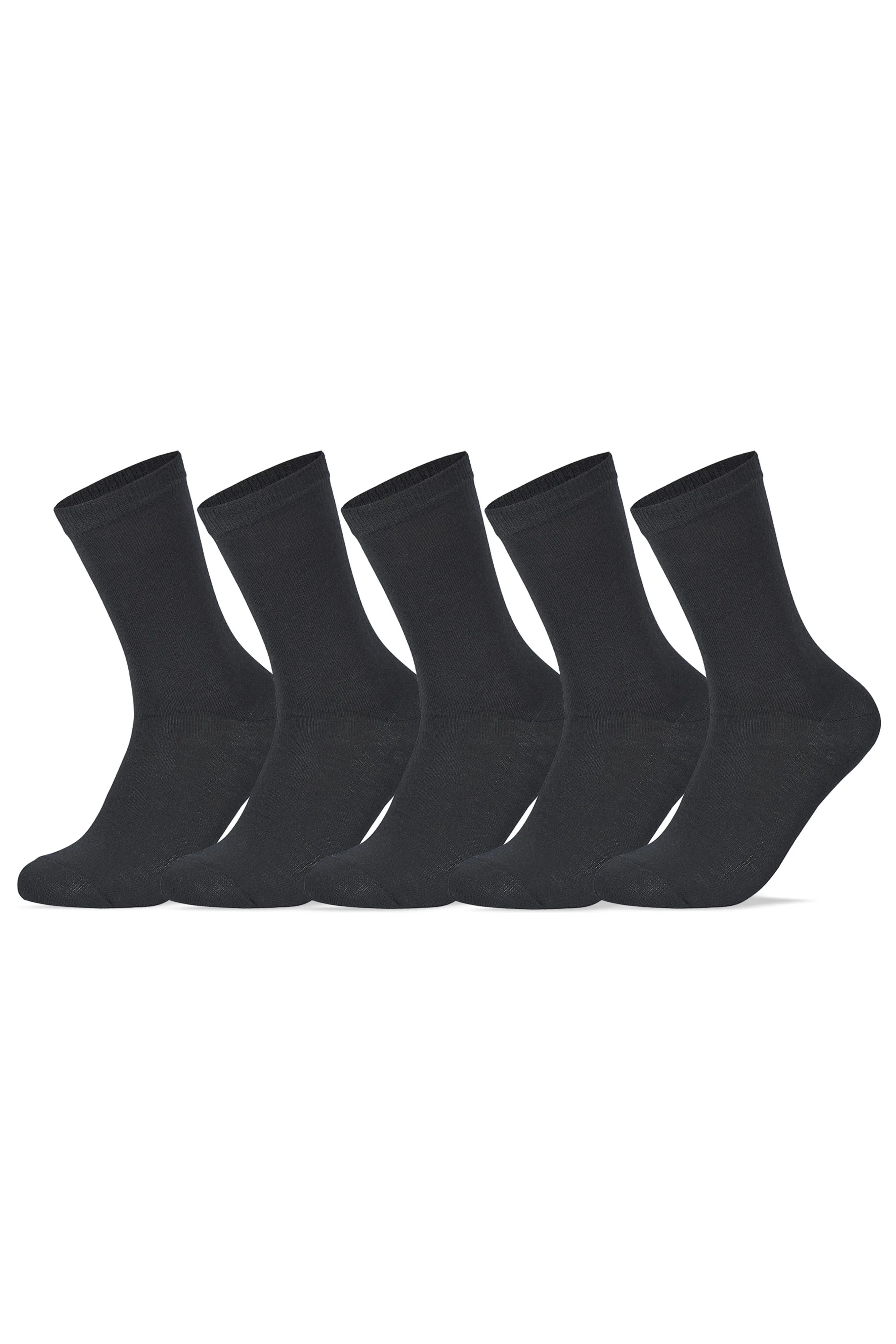 Sam Socks - Women Set Of 3 Long Plain Socks Black 1