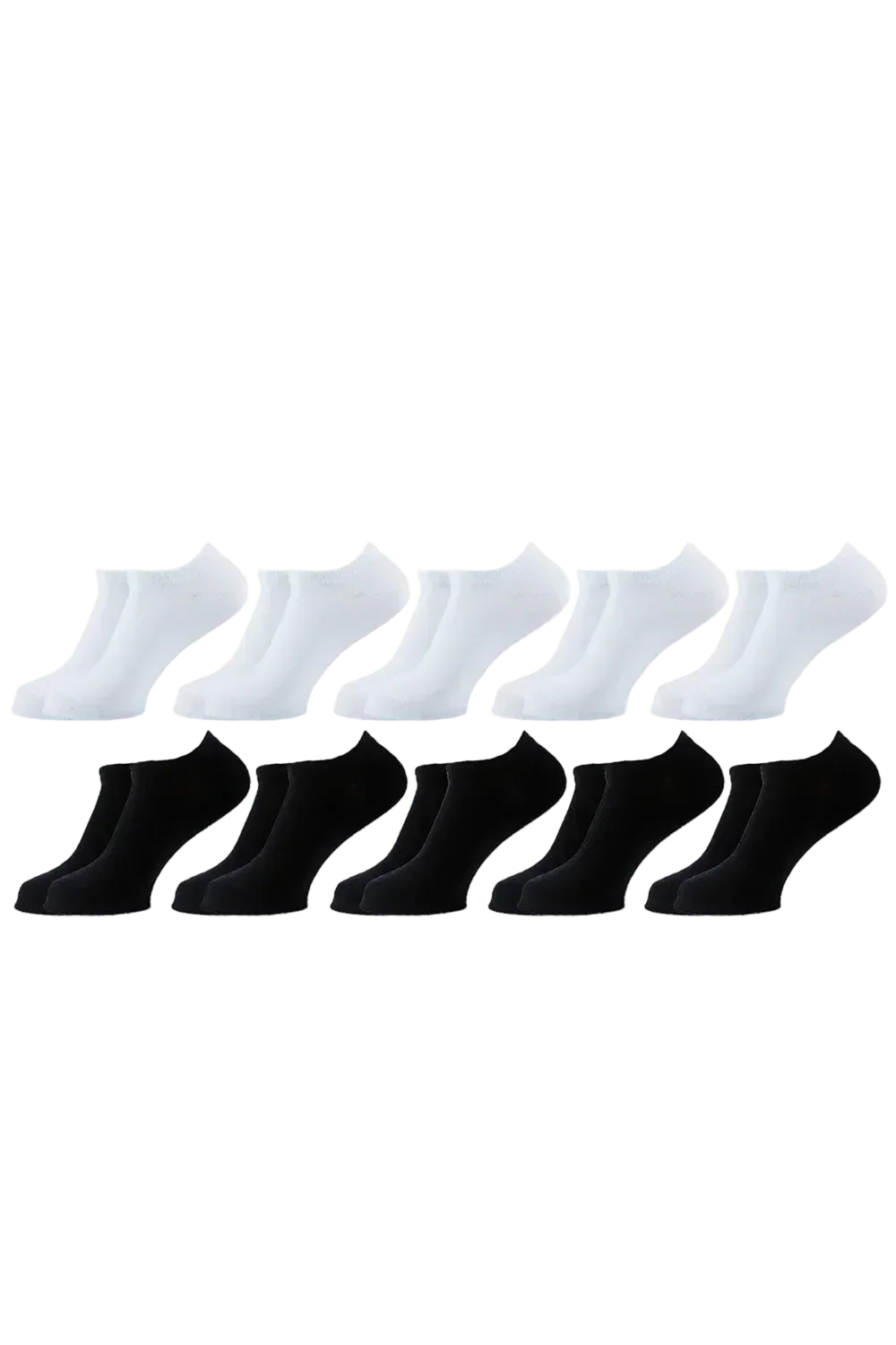 Women Of 10 Ankle Plain Socks Women ( Black-White ) - Sam Socks - Babazzaro