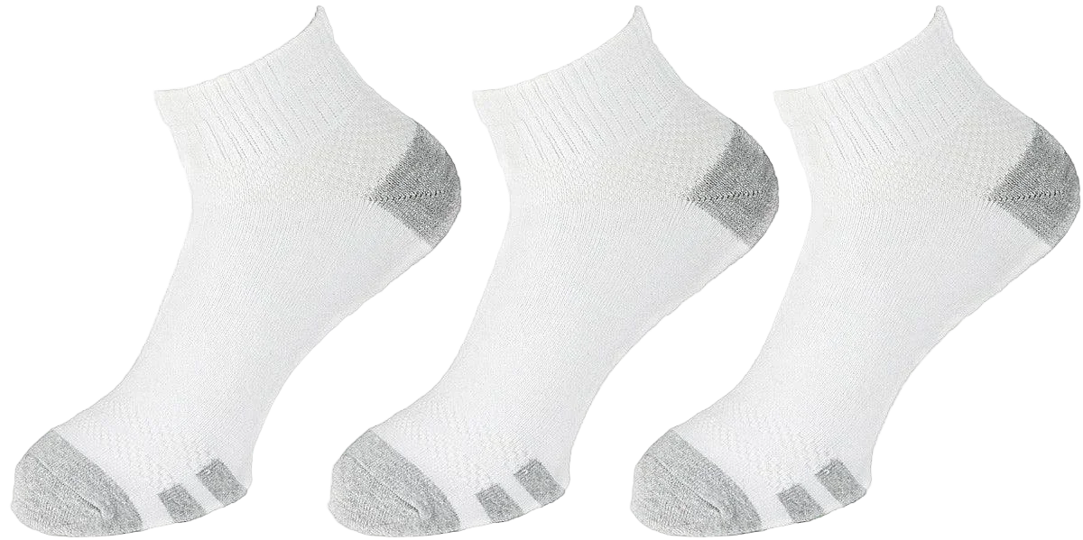 Men Set Of 3 Half Terry L-Shape Sport Socks Men White - Sam Socks - Babazzaro