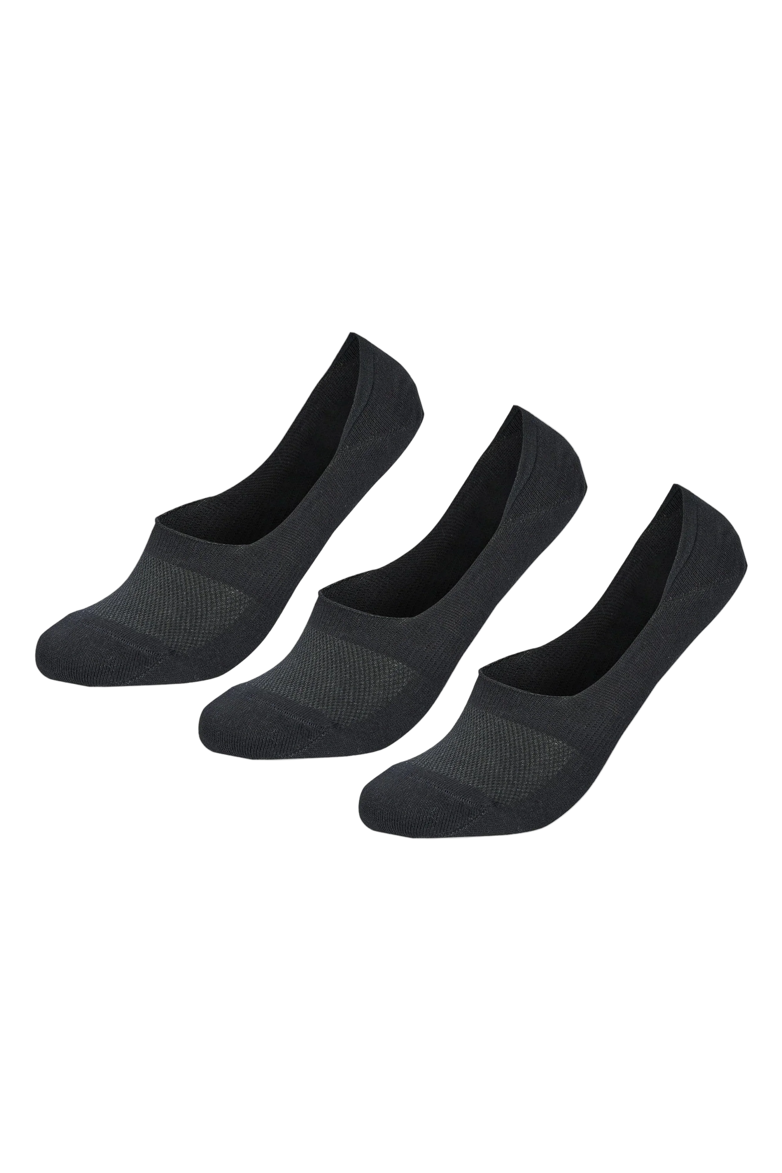 Men Set Of 3 Invisible Nets Silicon Socks Black - Sam Socks - Babazzaro