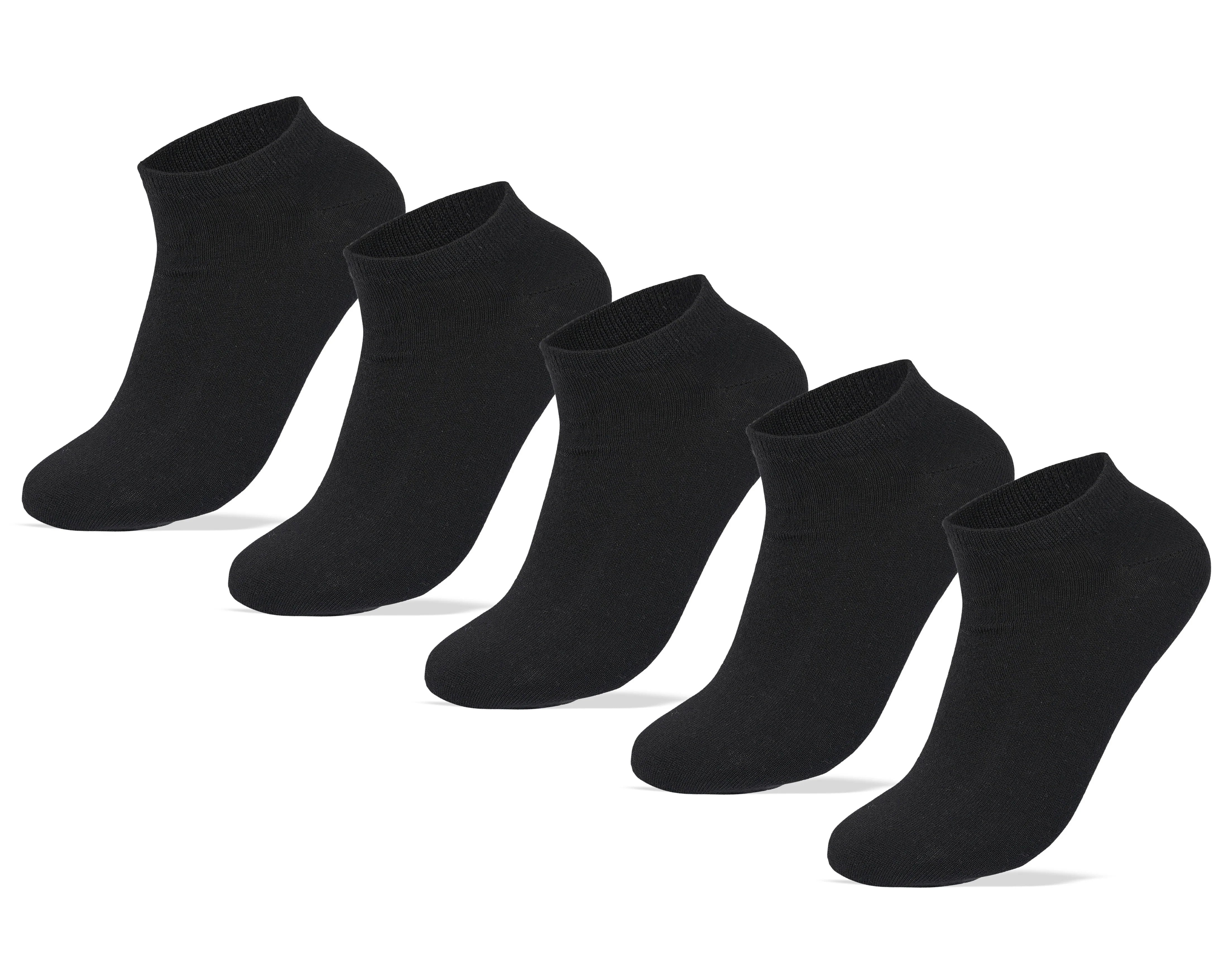 Sam Socks - Men Set Of 5 Ankle Plain Socks Black 5