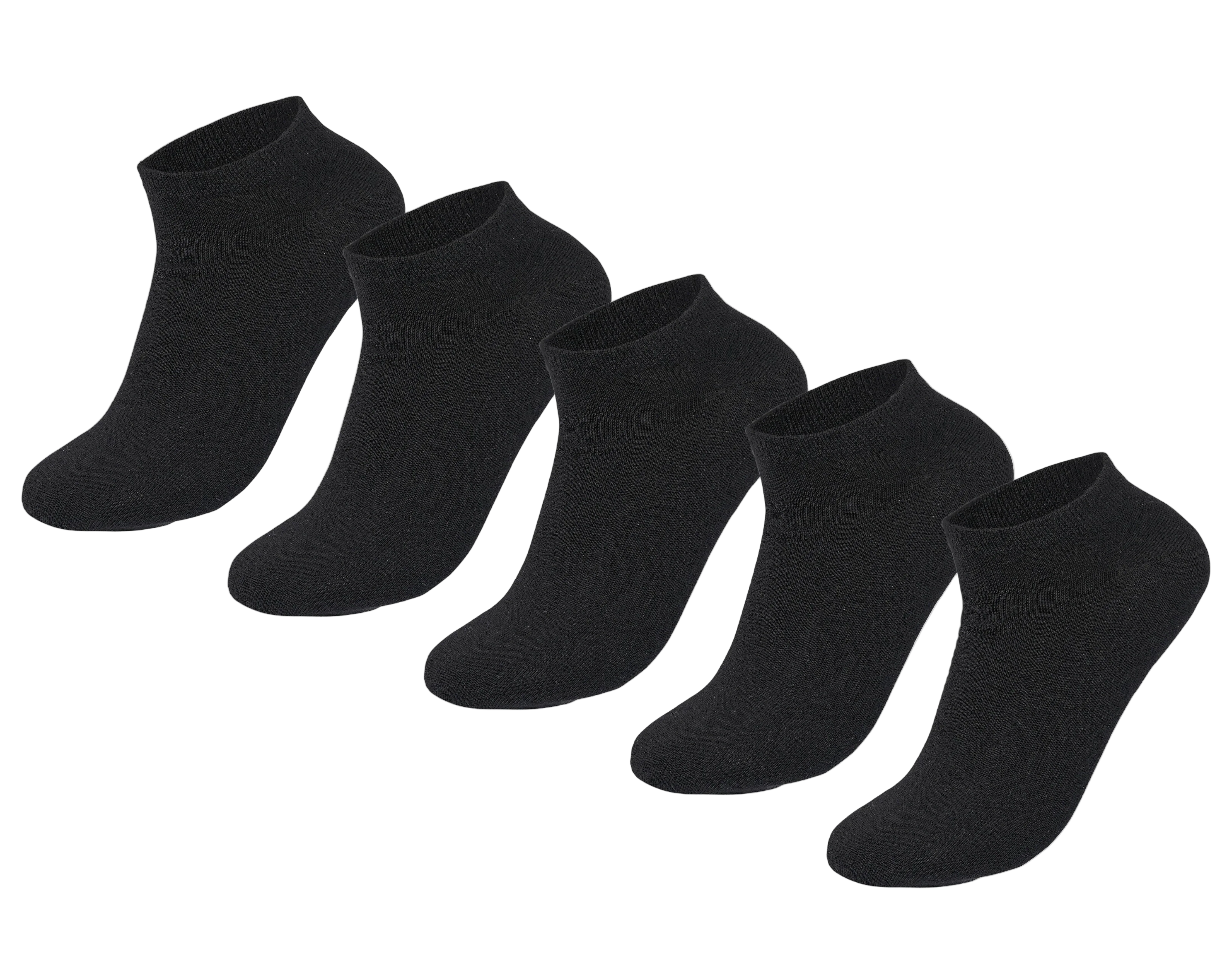 Sam Socks - Men Set Of 5 Ankle Plain Socks Black 1