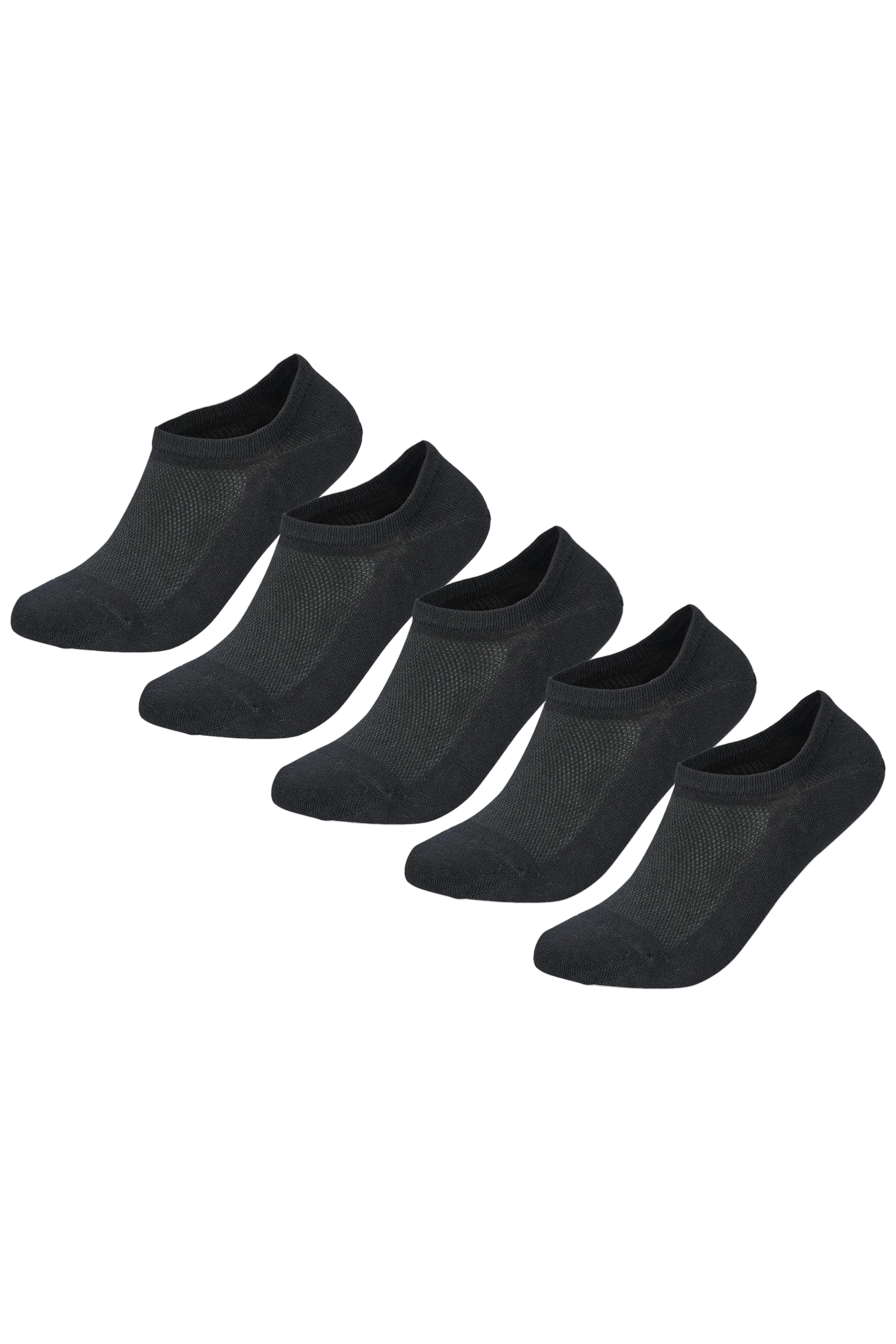 Men Set Of 5 No Show Nets Socks Black - Sam Socks - Babazzaro