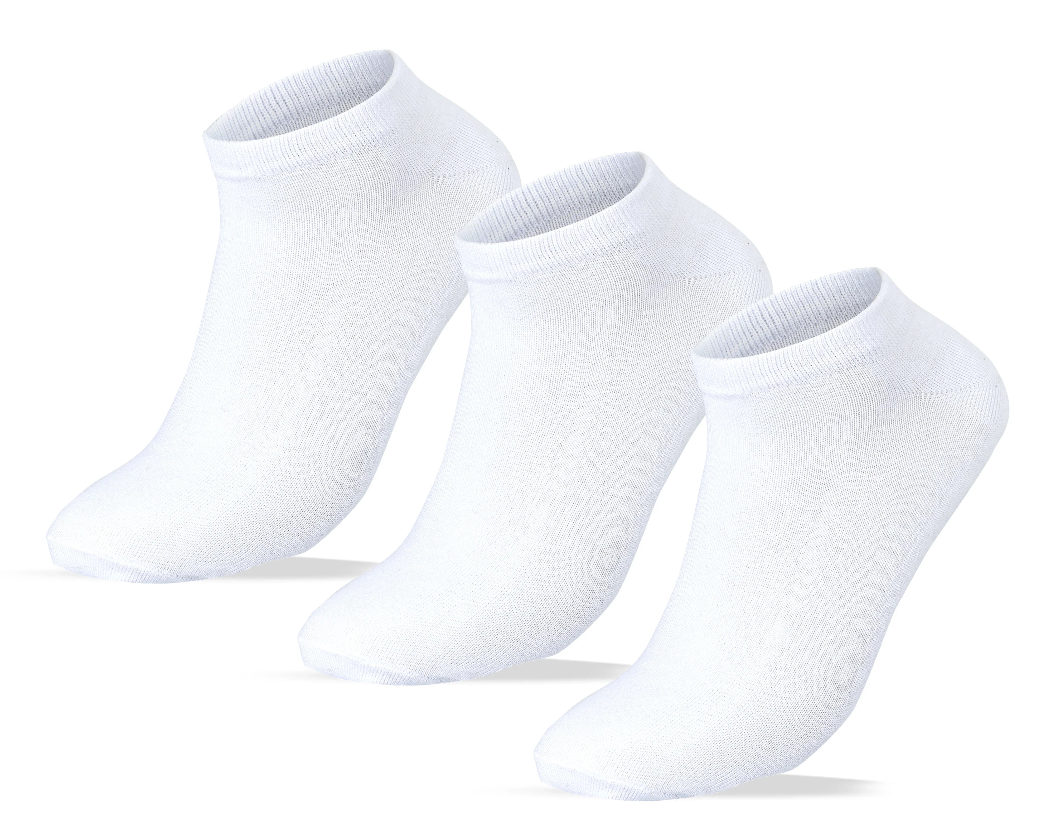 Sam Socks - Men Set Of 3 Ankle Plain Socks White 1