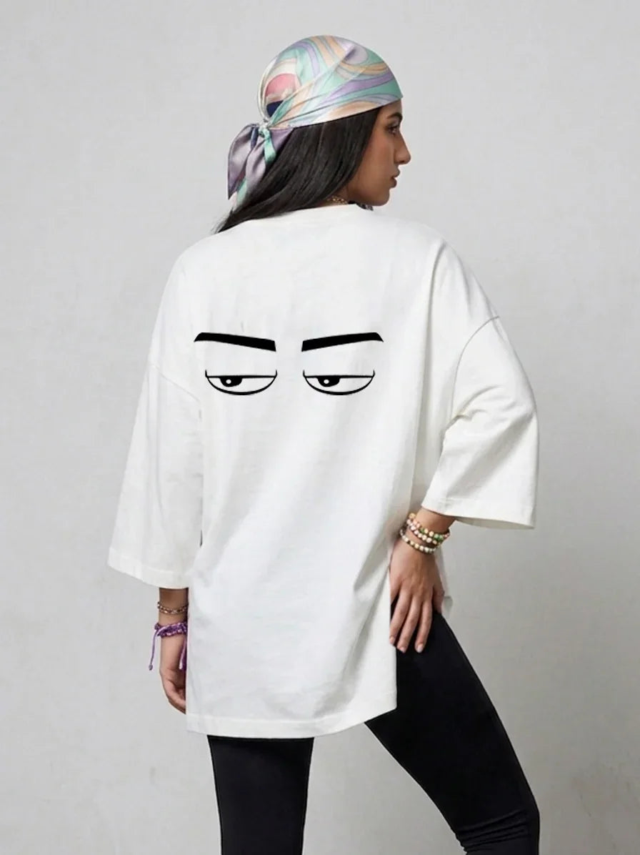 Ma3lesh Women LS T-Shirt - Off White - NAS Trends 1