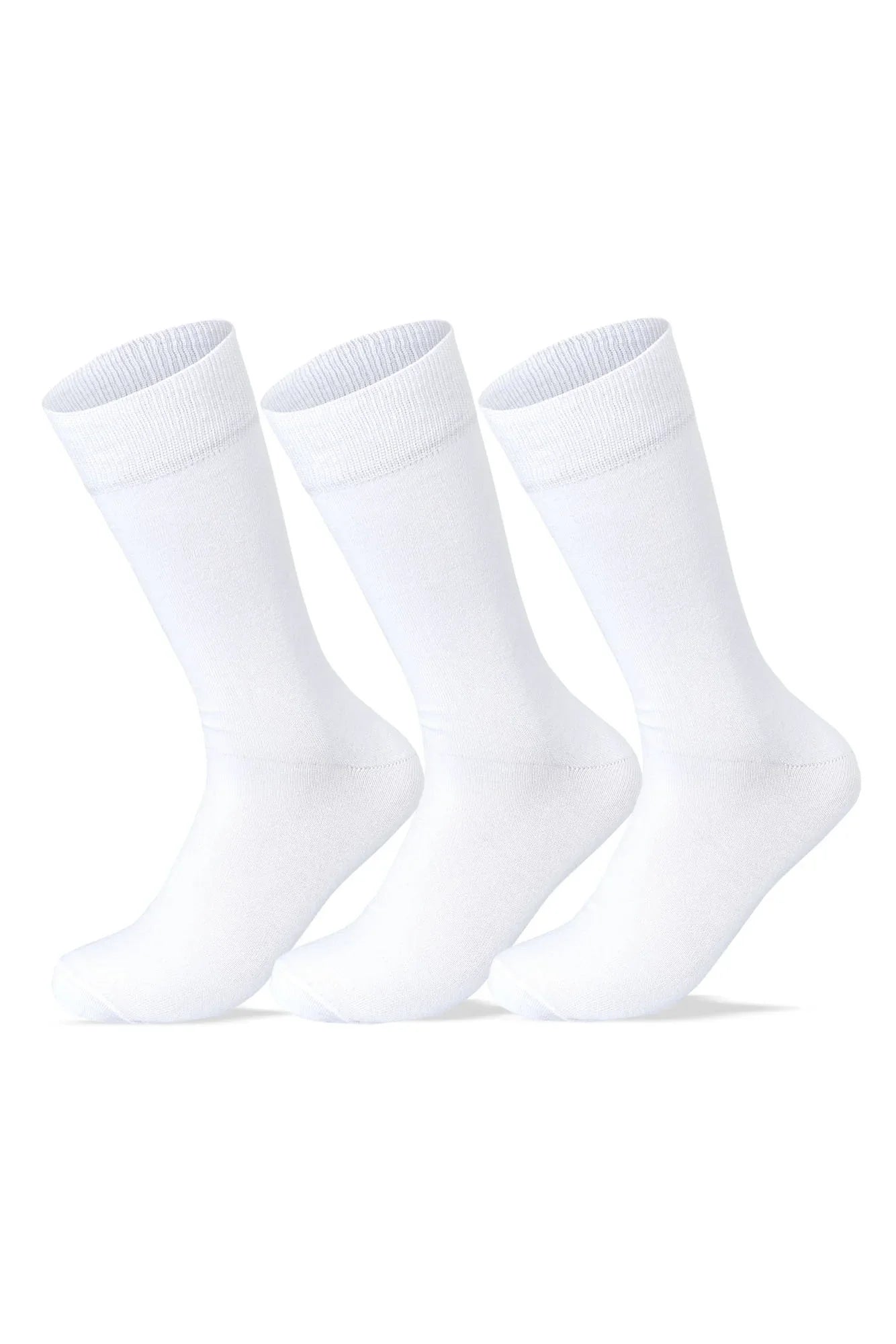 Sam Socks - Men Set Of 3 Classic Socks Plain White 1