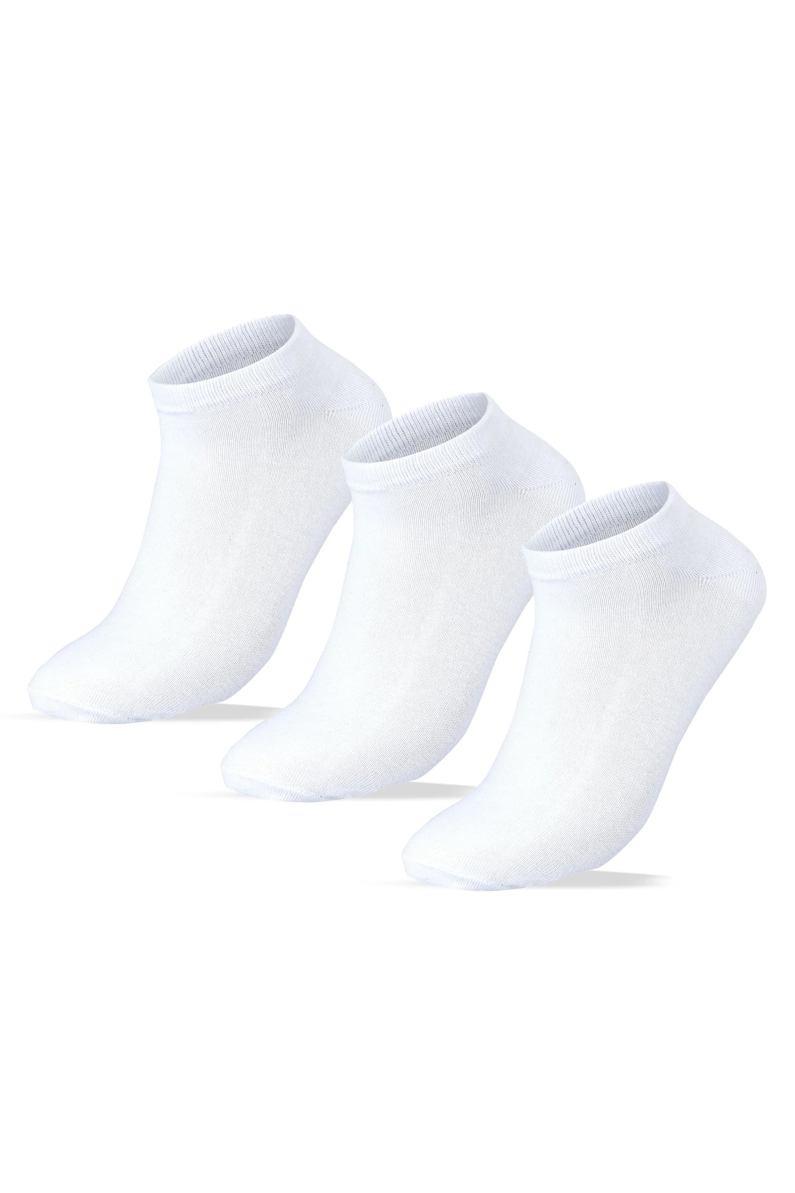 Sam Socks - Women Set Of 3 Ankle Plain Socks White 1