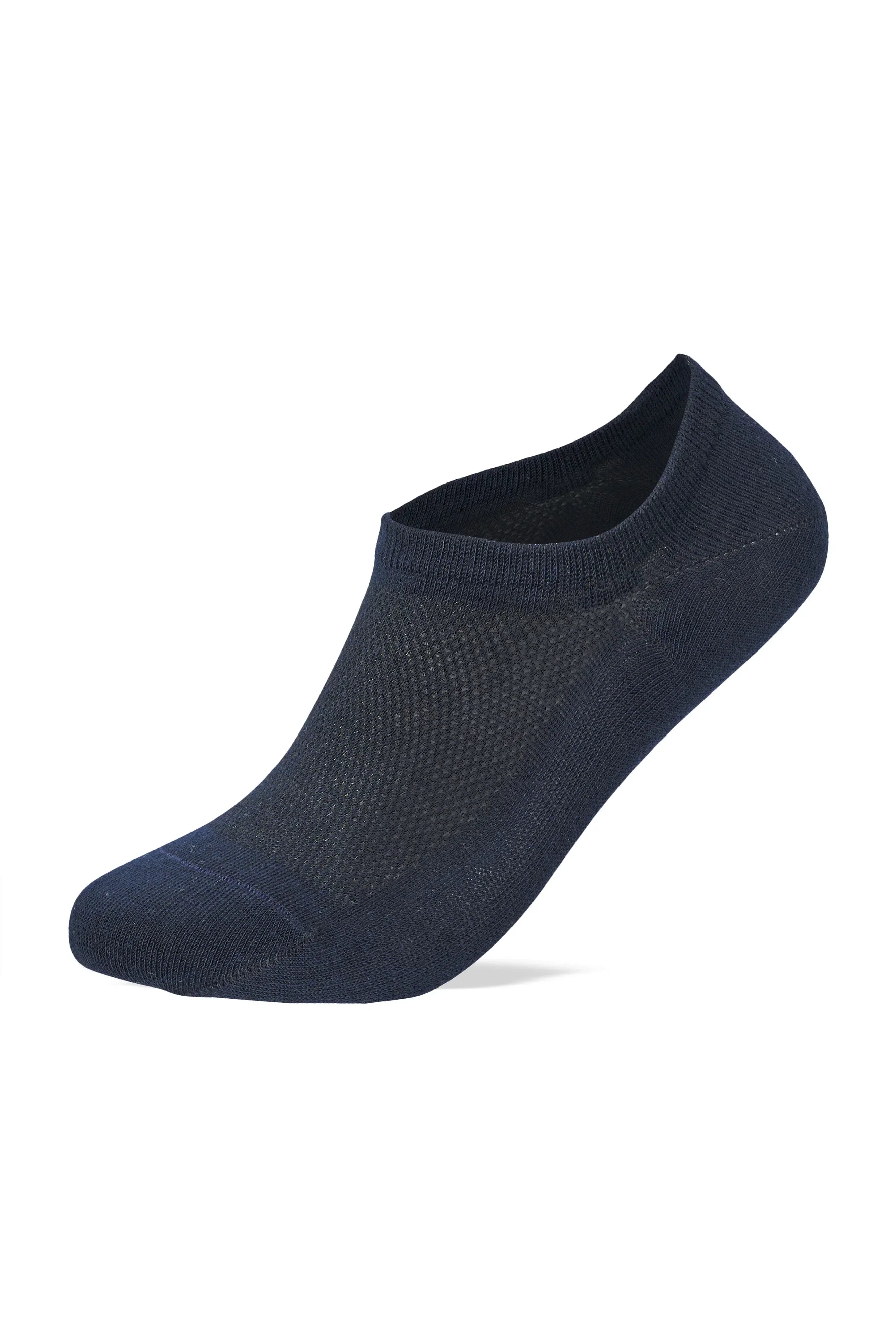 Men Set Of 3 No Show Nets Plain Socks ( White-Black-Blue ) - Sam Socks - Babazzaro