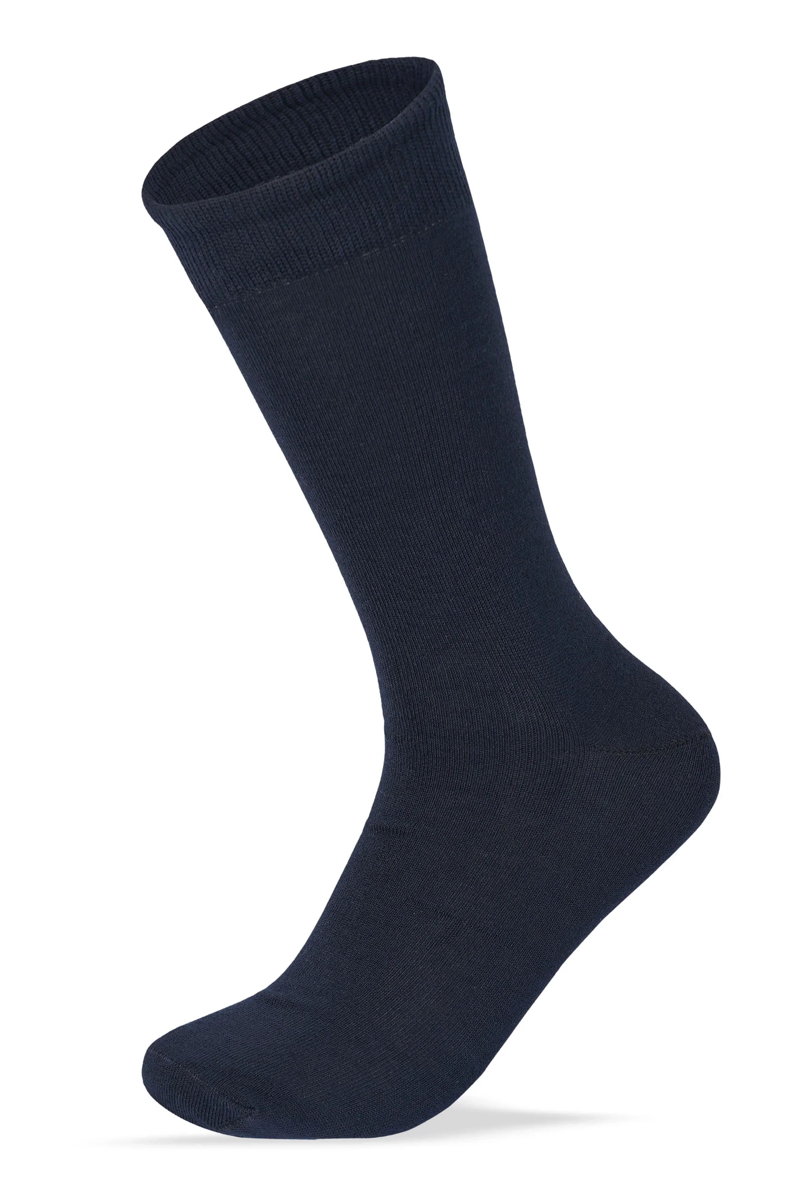 Men Set Of 6 Classic Socks Plain ( Black-Navy ) - Sam Socks - Babazzaro