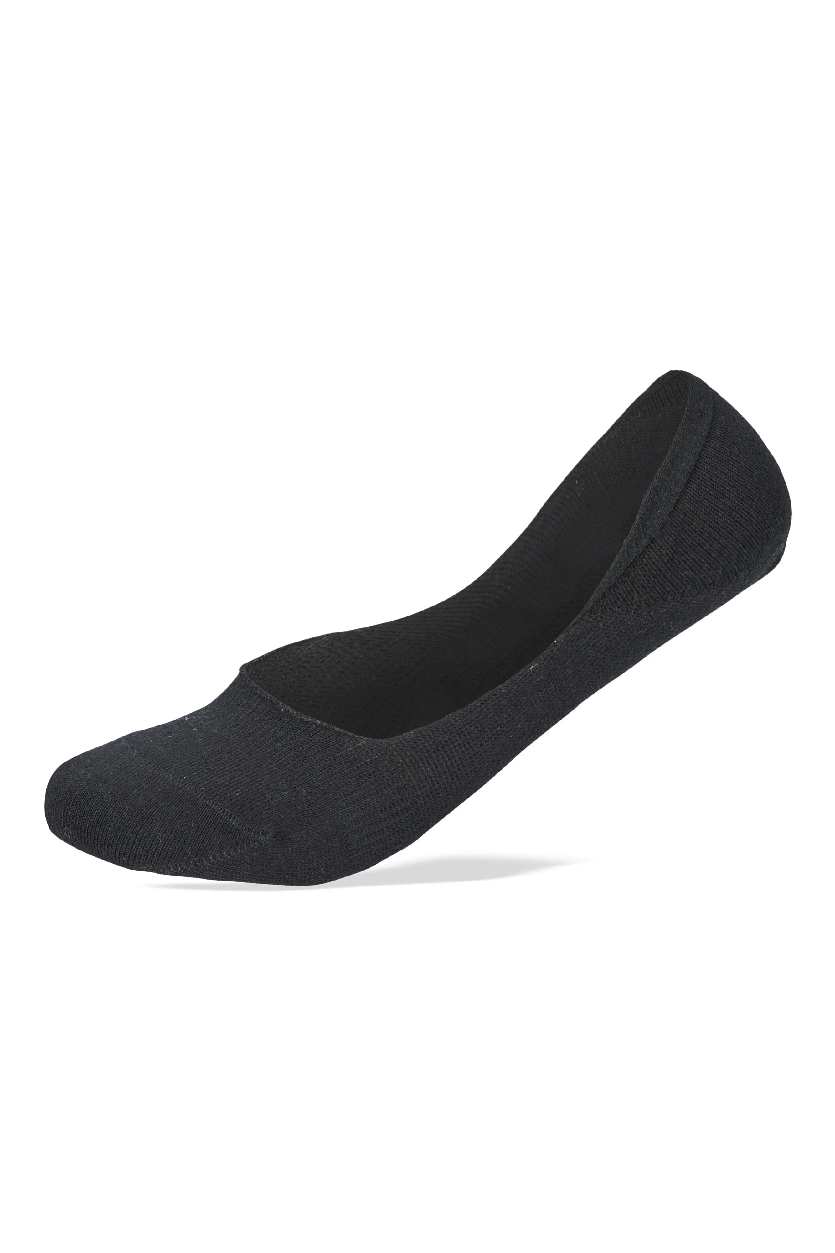 Women Set Of 3 Invisible Silicon Plain Socks Black - Sam Socks - Babazzaro