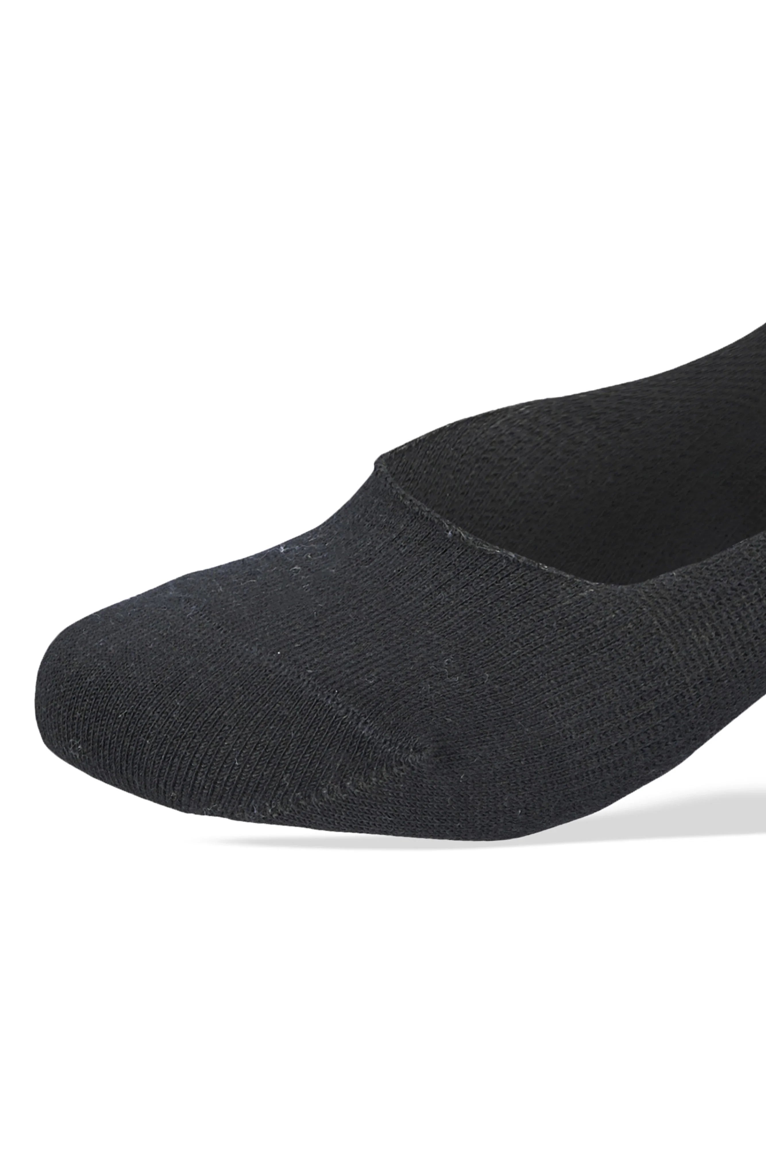 Sam Socks - Women Set Of 3 Invisible Silicon Plain Socks Black 3