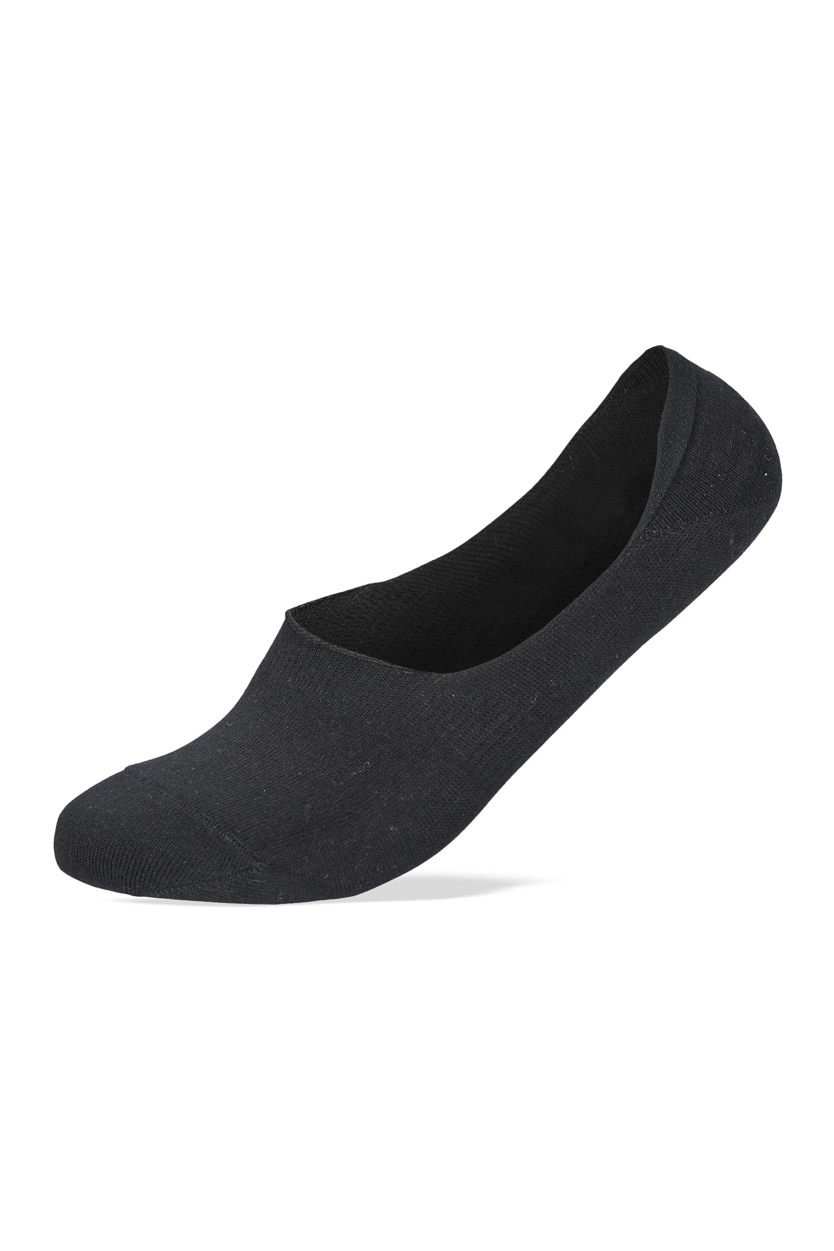 Men Set Of 3 Invisible Silicon Plain Socks Black - Sam Socks - Babazzaro