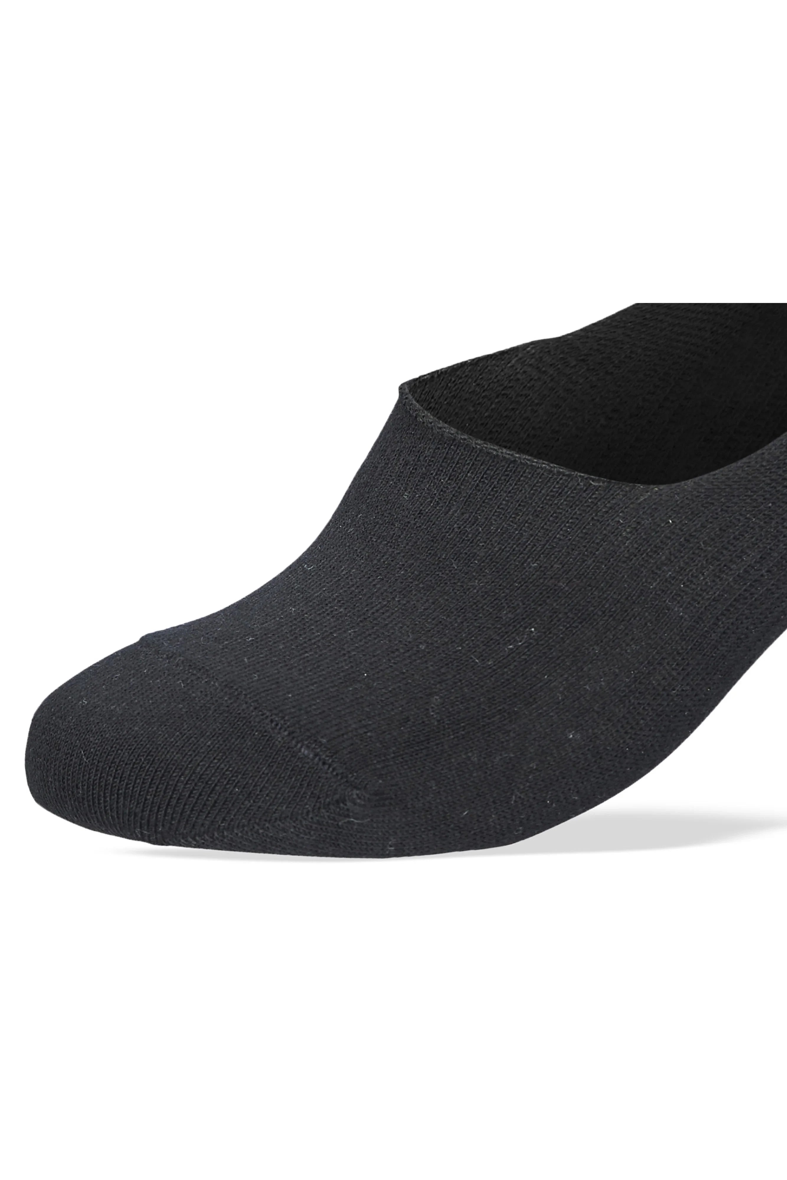 Sam Socks - Men Set Of 3 Invisible Silicon Plain Socks Black 3