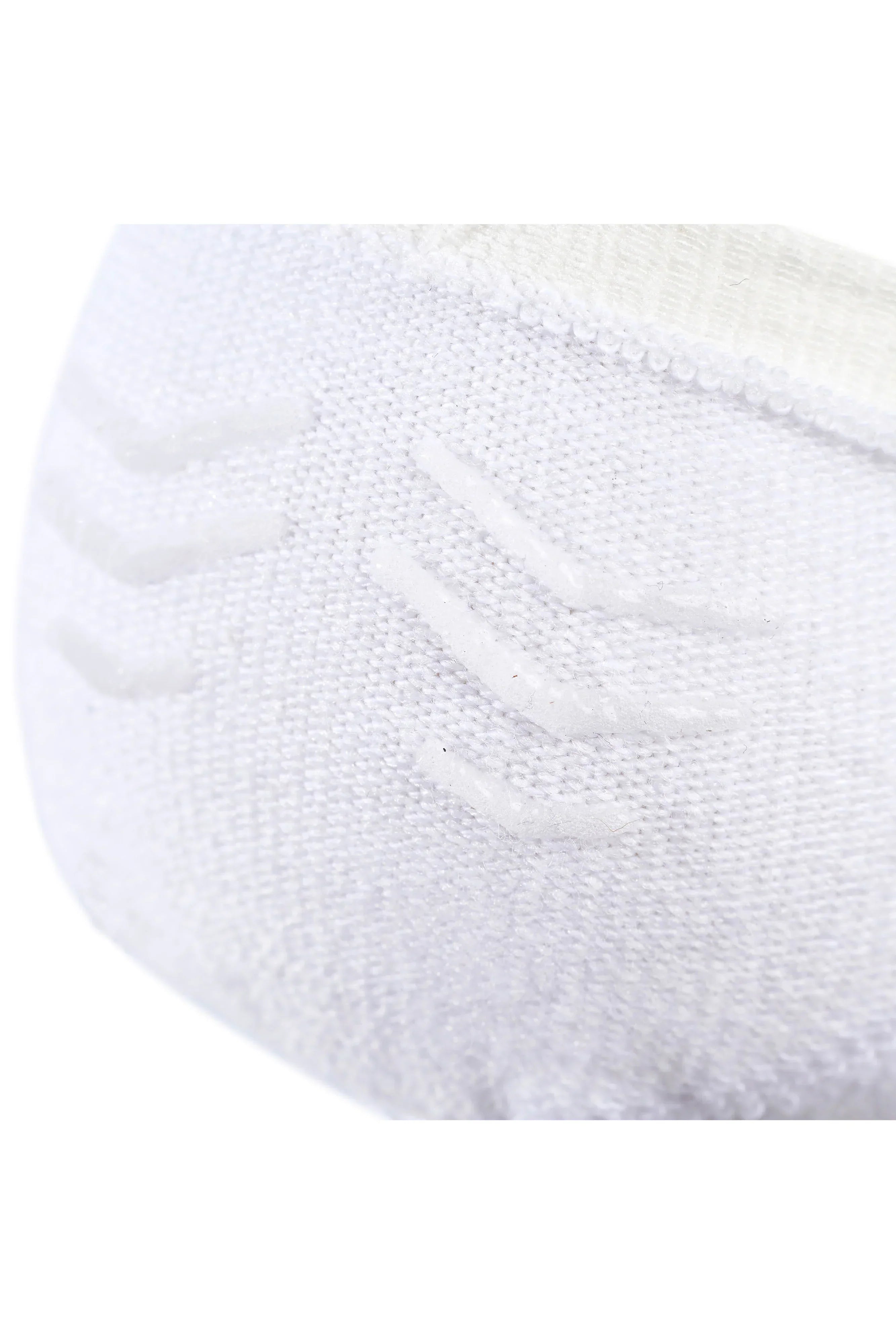 Men Set Of 3 Invisible Silicon Plain Socks White - Sam Socks - Babazzaro