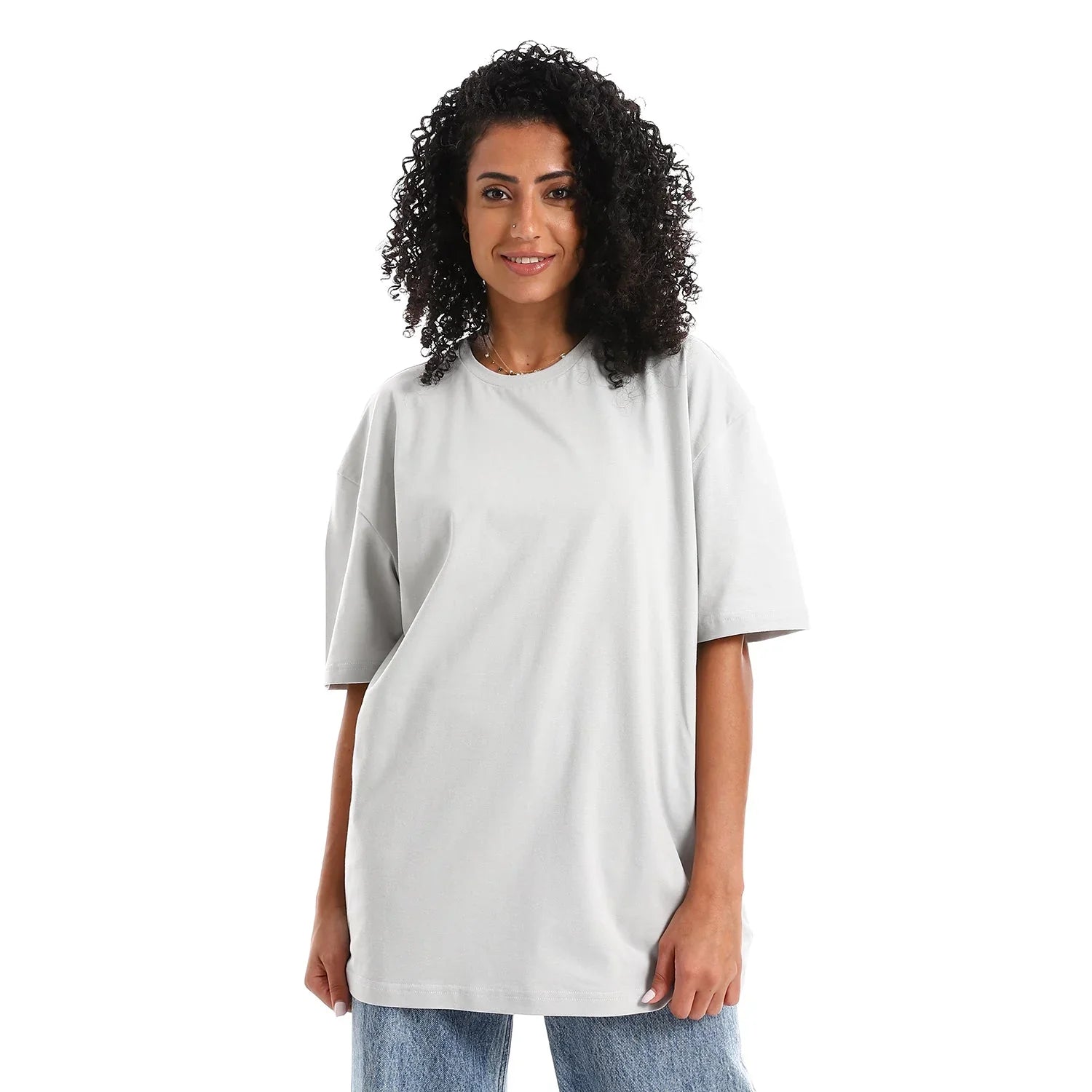 NAS Trends - Basic Unisex Oversized SS T-Shirt - Silver 3