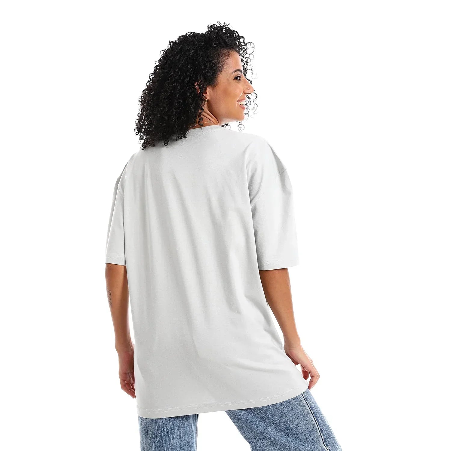 NAS Trends - Basic Unisex Oversized SS T-Shirt - Silver 5