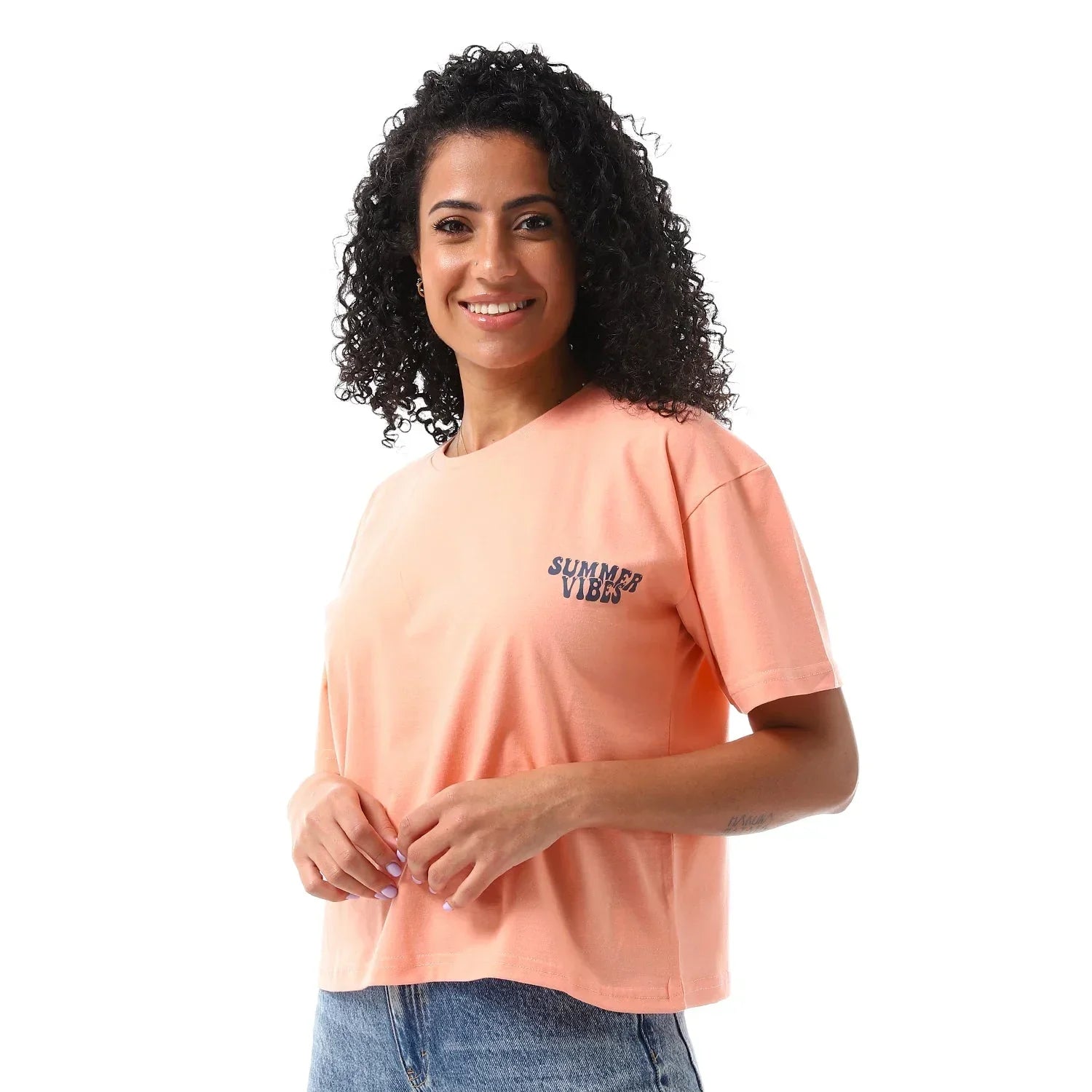 Summer Vibes Women cropped SS T-shirt - Simon - NAS Trends - Babazzaro