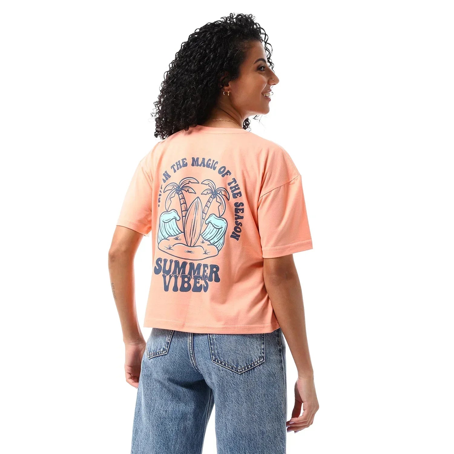 Summer Vibes Women cropped SS T-shirt - Simon - NAS Trends 1