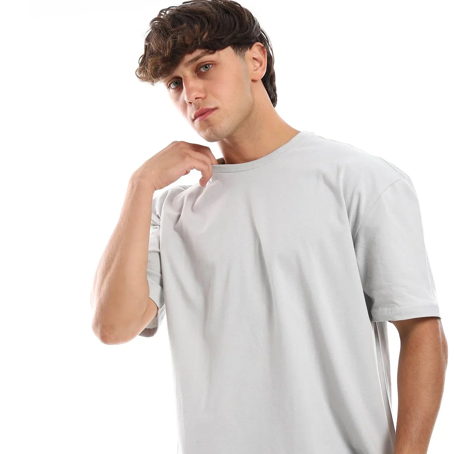 Basic Unisex Oversized SS T-Shirt - Silver - NAS Trends - Babazzaro