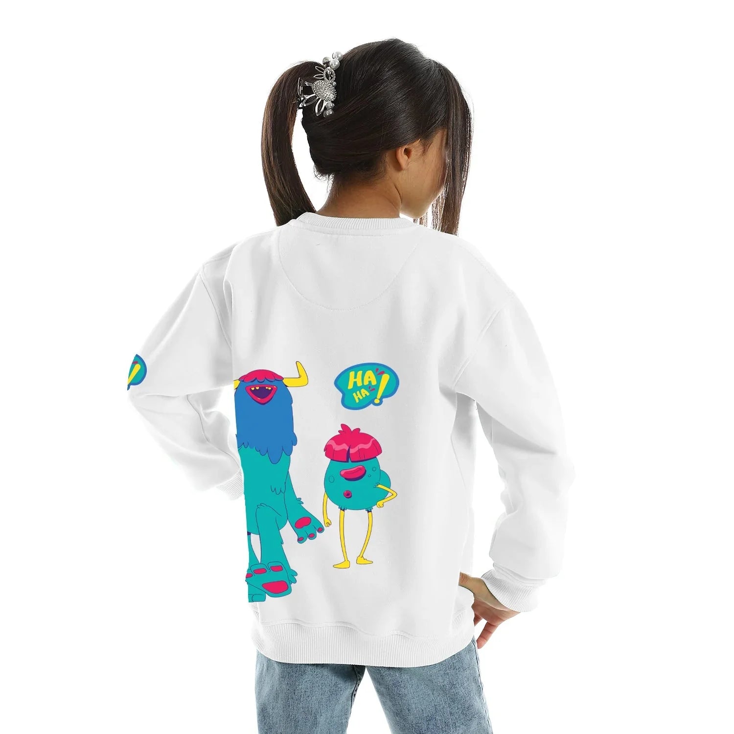 NAS Trends - Stay Groovy Kids Oversized Hoodie - White 3