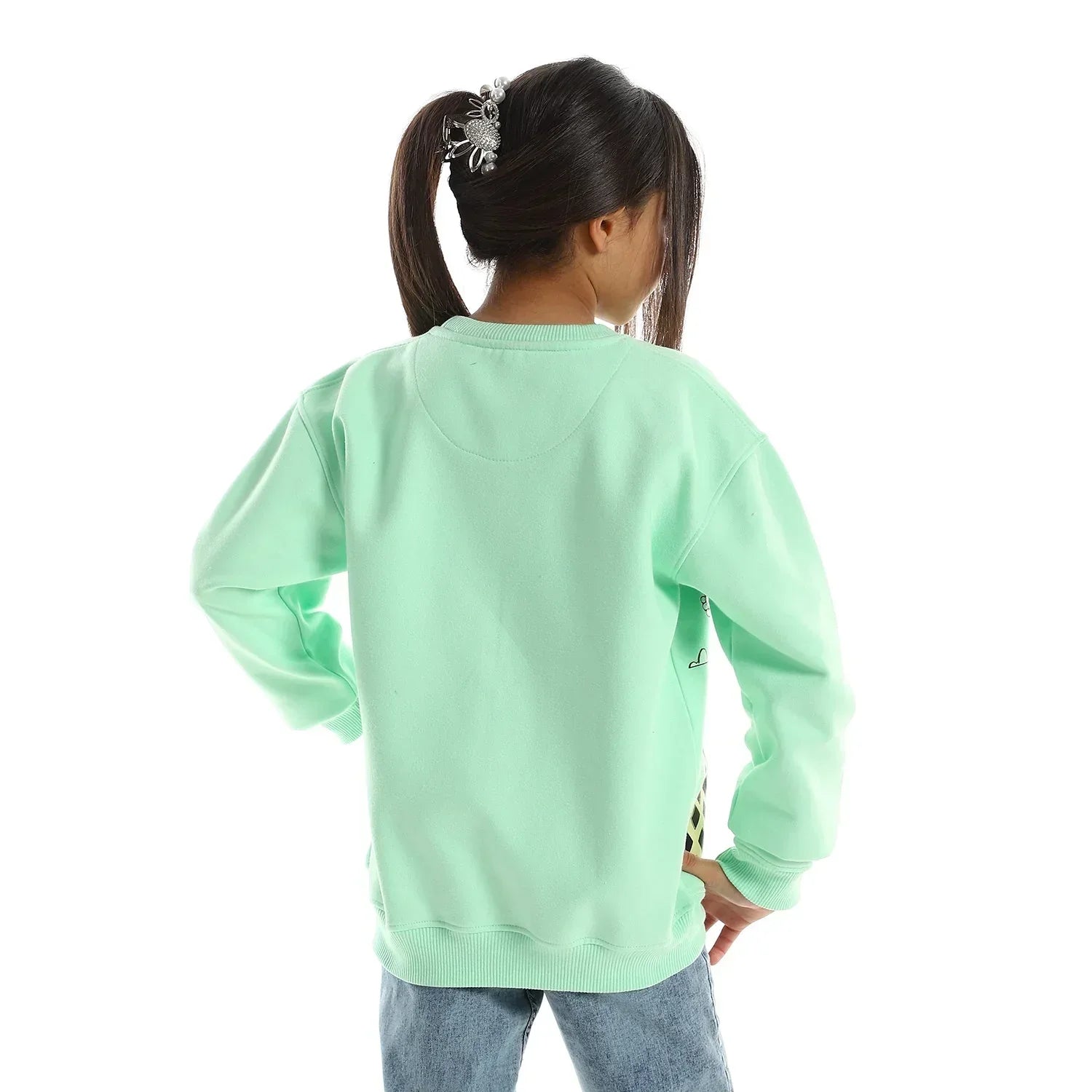 King Kong Kids Oversized Crew-neck Sweatshirt-Mint Green - NAS Trends - Babazzaro